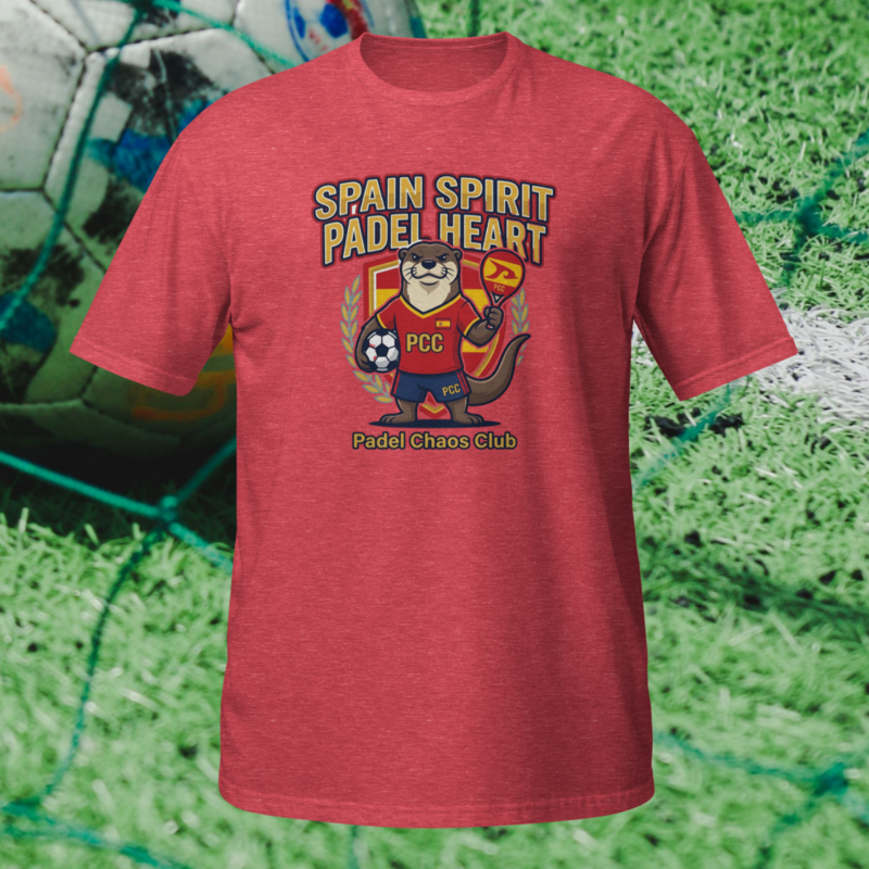 "Spain Spirit. Padel Heart." - World Cup Padel Fever - Short-Sleeve Unisex T-Shirt