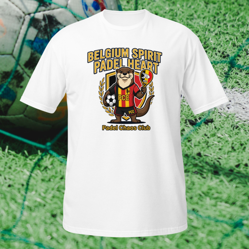 "Belgium Spirit. Padel Heart." - World Cup Padel Fever - Short-Sleeve Unisex T-Shirt