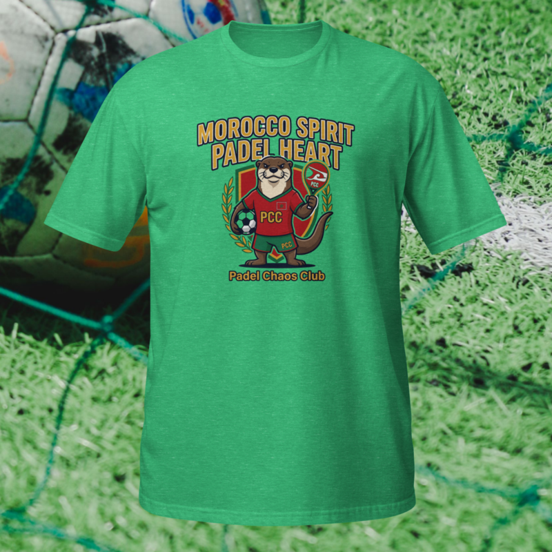 "Morocco Spirit. Padel Heart." - World Cup Padel Fever - Short-Sleeve Unisex T-Shirt