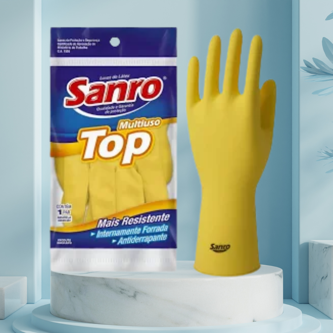 Luva de Látex Sanro Top