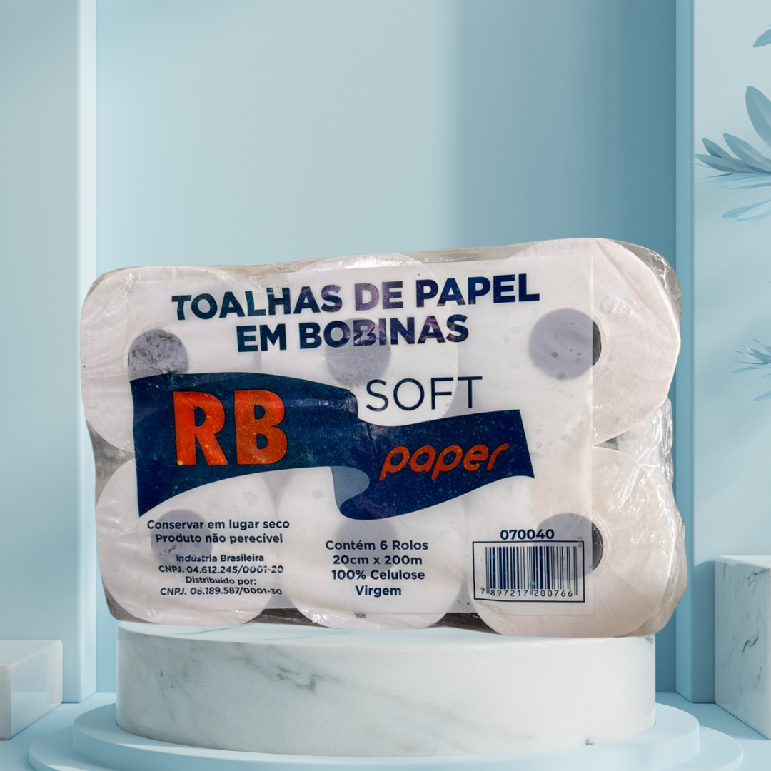 Toalhas de Papel em Bobinas RB Soft Paper
