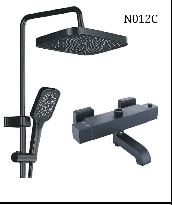 Modern Black Shower Set