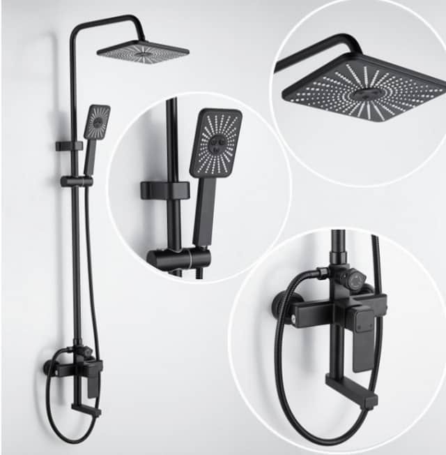 Modern Black Shower Set