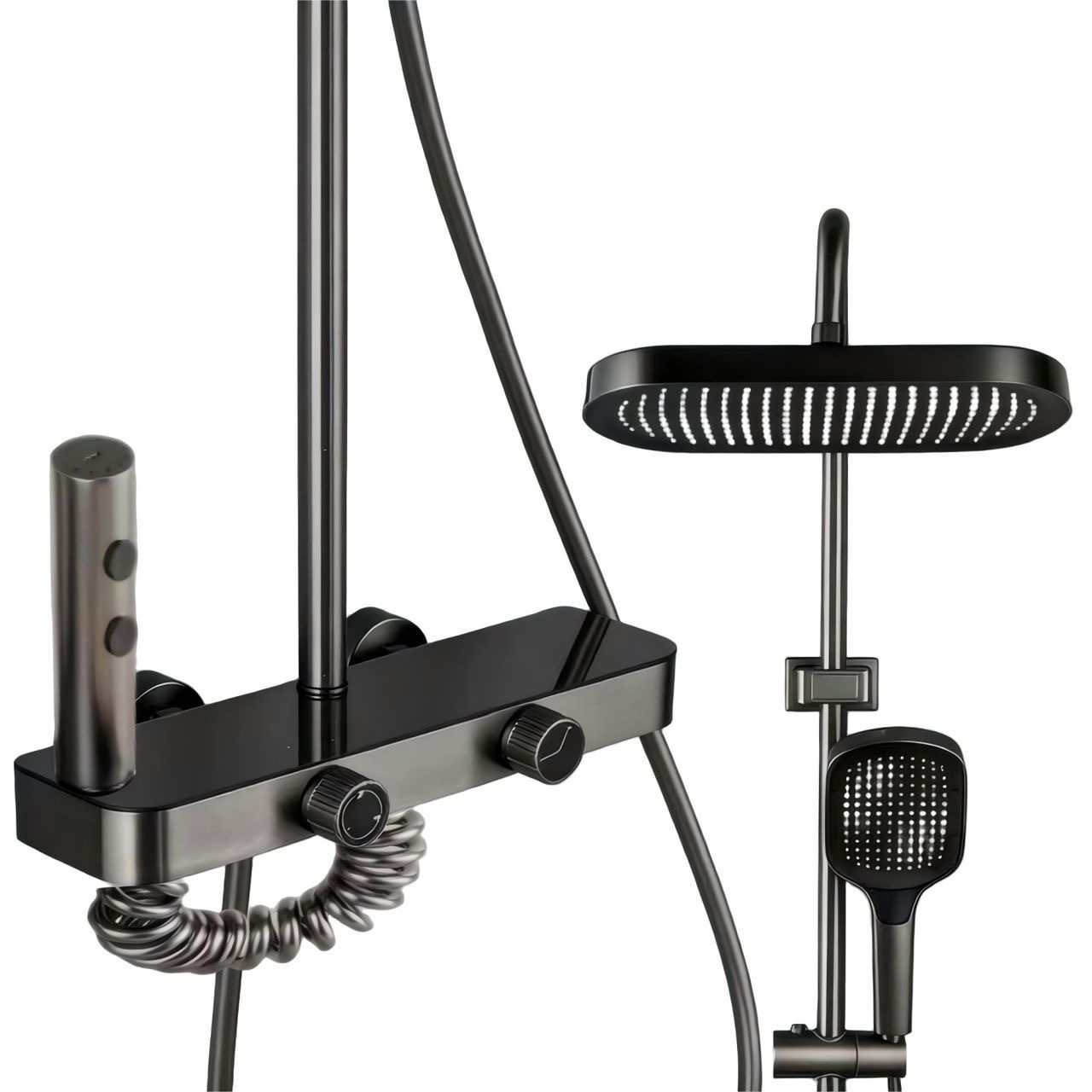 Modern Black Shower Set