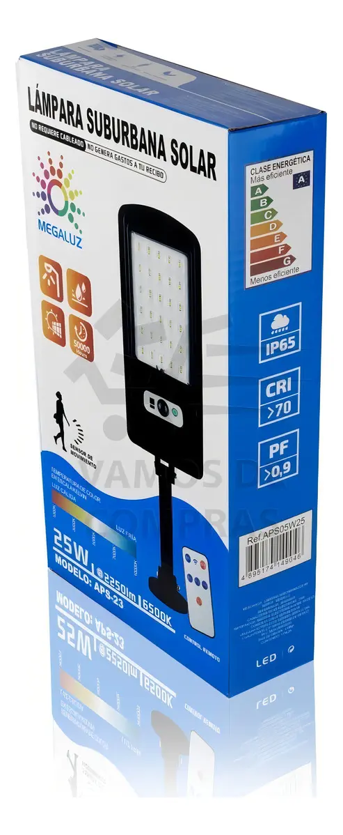 Lámpara Suburbana Solar 25W