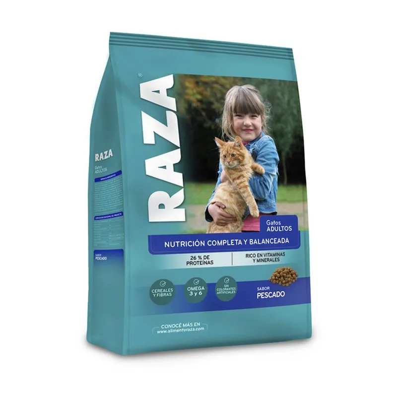Raza Gatos Adultos Sabor Pescado 7kg