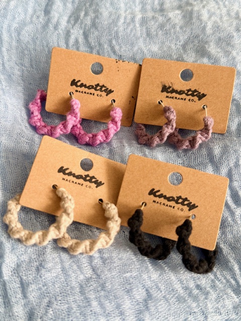Spiral Knot Hoop Earrings