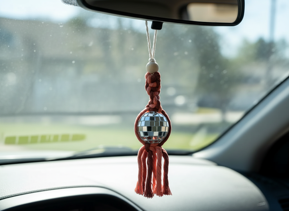 Disco Ball Car Charm Scent Diffuser