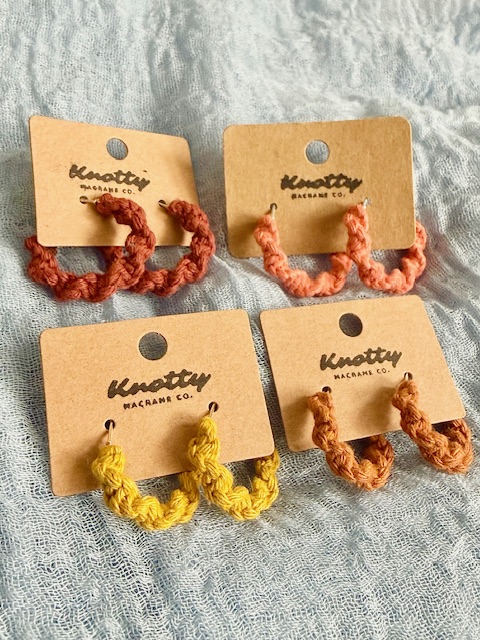 Spiral Knot Hoop Earrings