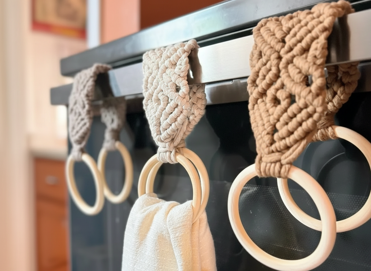 Macrame Towel Holder 