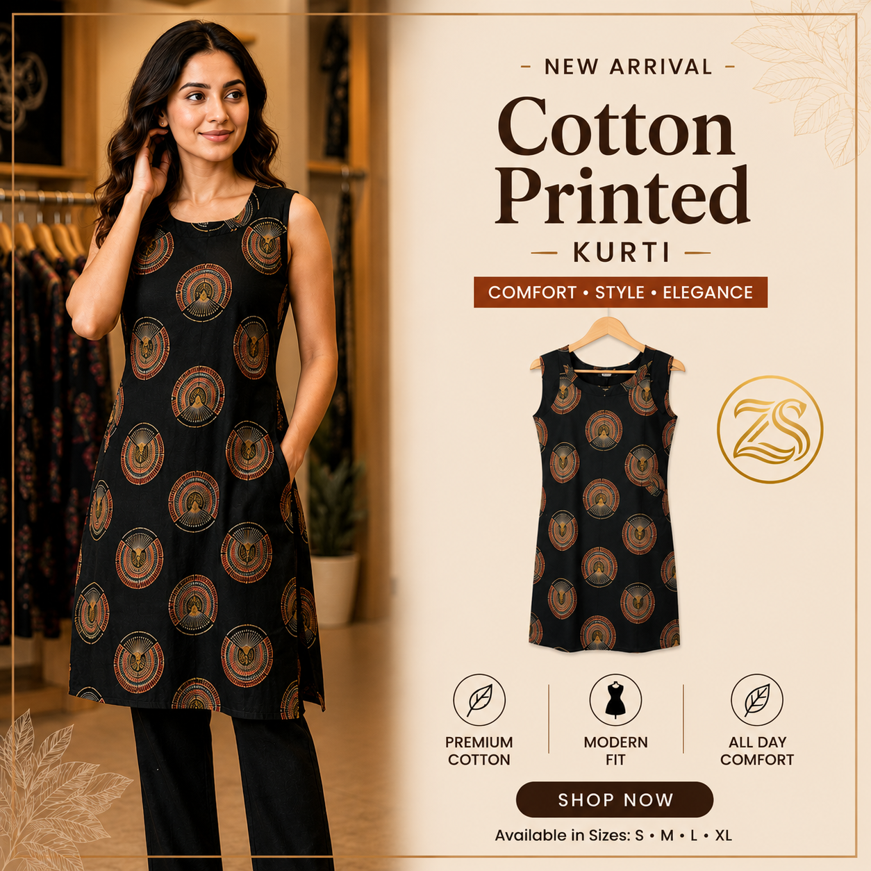 Cotton Printed Kurti