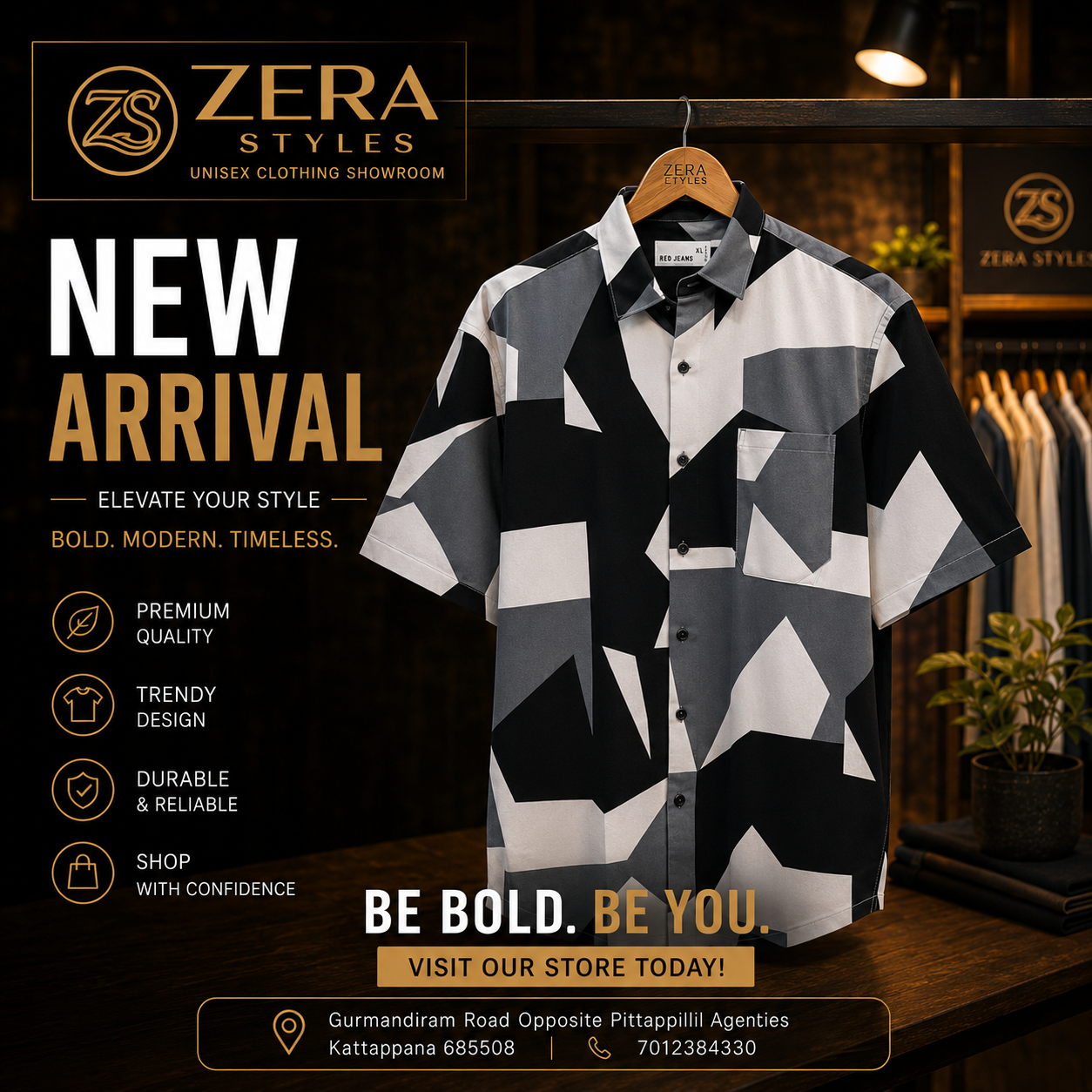 Monochrome Geometric Shirt