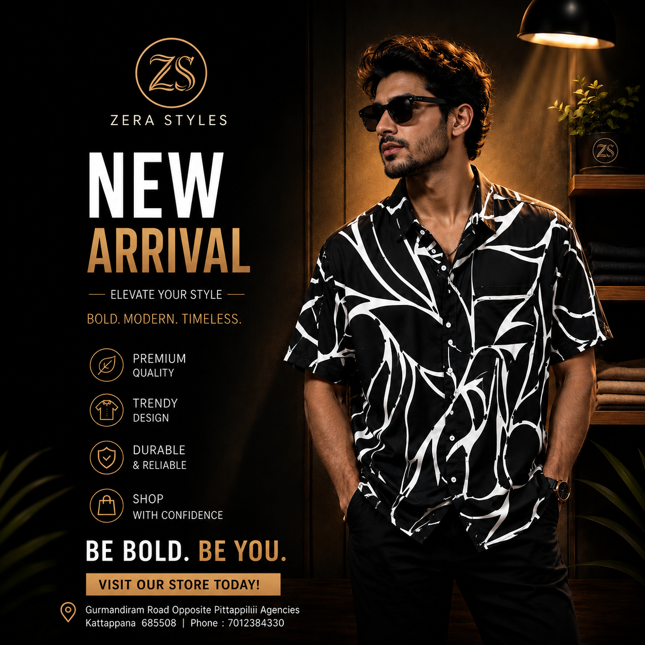 Men's Abstract Print Shirt