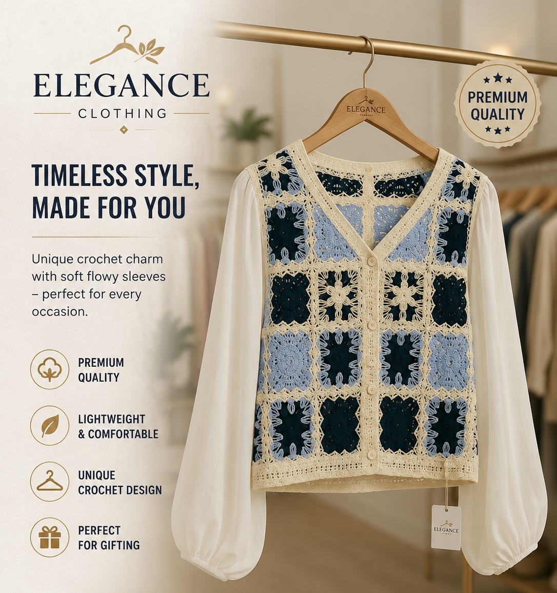 Crochet Patchwork Blouse