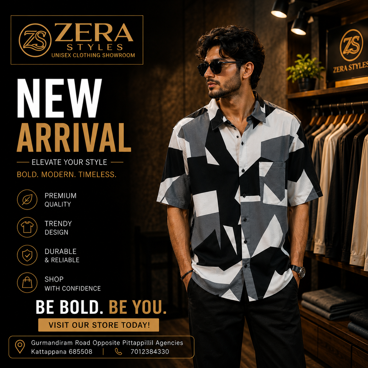 Monochrome Geometric Shirt