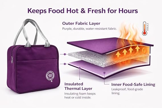 Insulated Lunch Bag for Men & Women