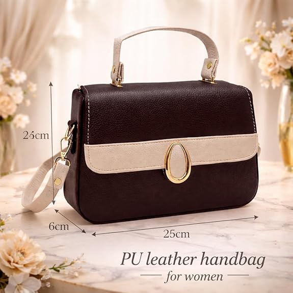 Structured Satchel Handbag For Women With Adjustable Strap