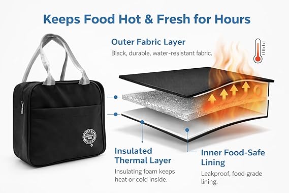 Insulated Lunch Bag for Men & Women