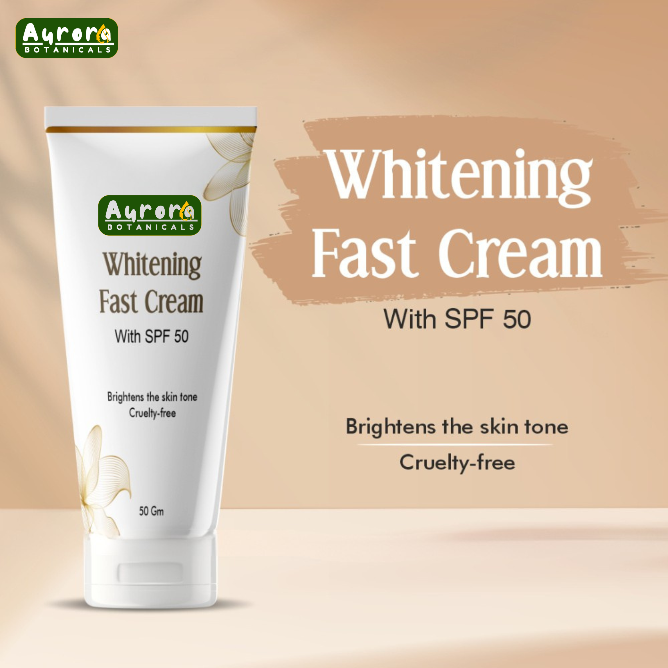 Whitening Fast Sunscreen  Cream SPF 50 50gm