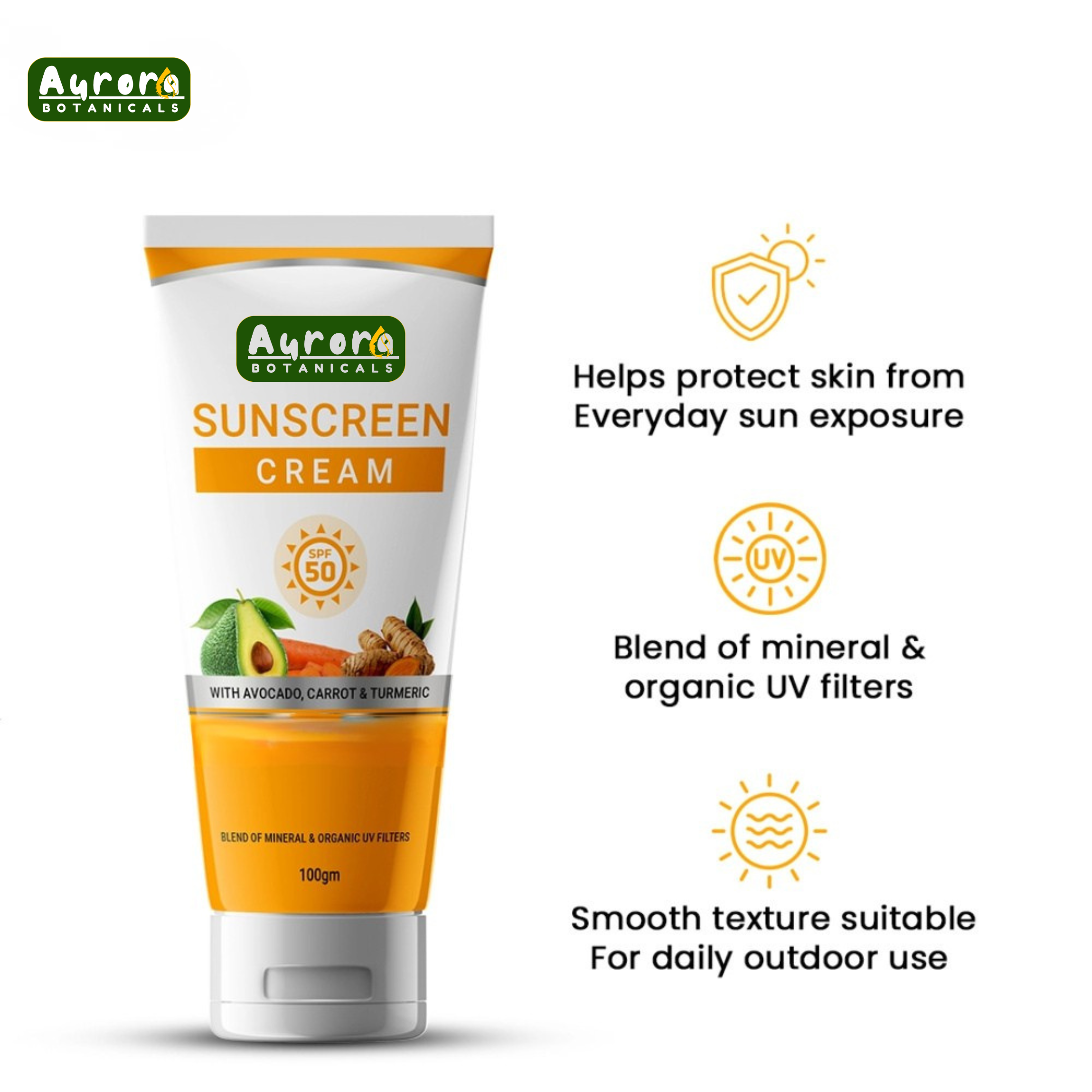 Fluid Sunscreen Cream SPF 50 PA 50ml