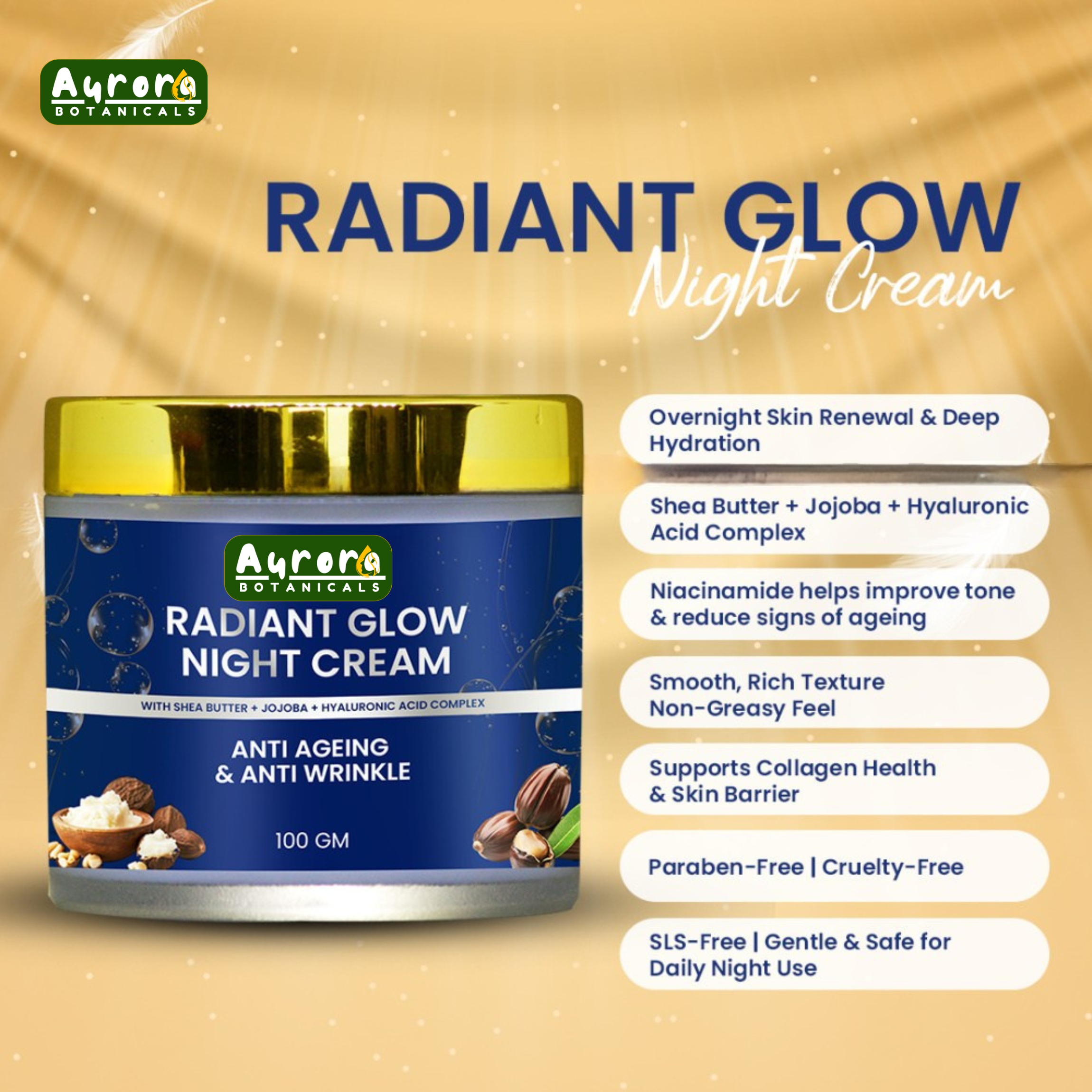 Anti Ageing Anti Wrinkle Night Cream 100gm