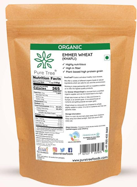 Organic Emmer Wheat (Khapli)