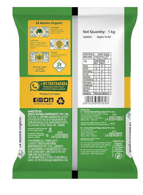24 Mantra Organic Tur Dal