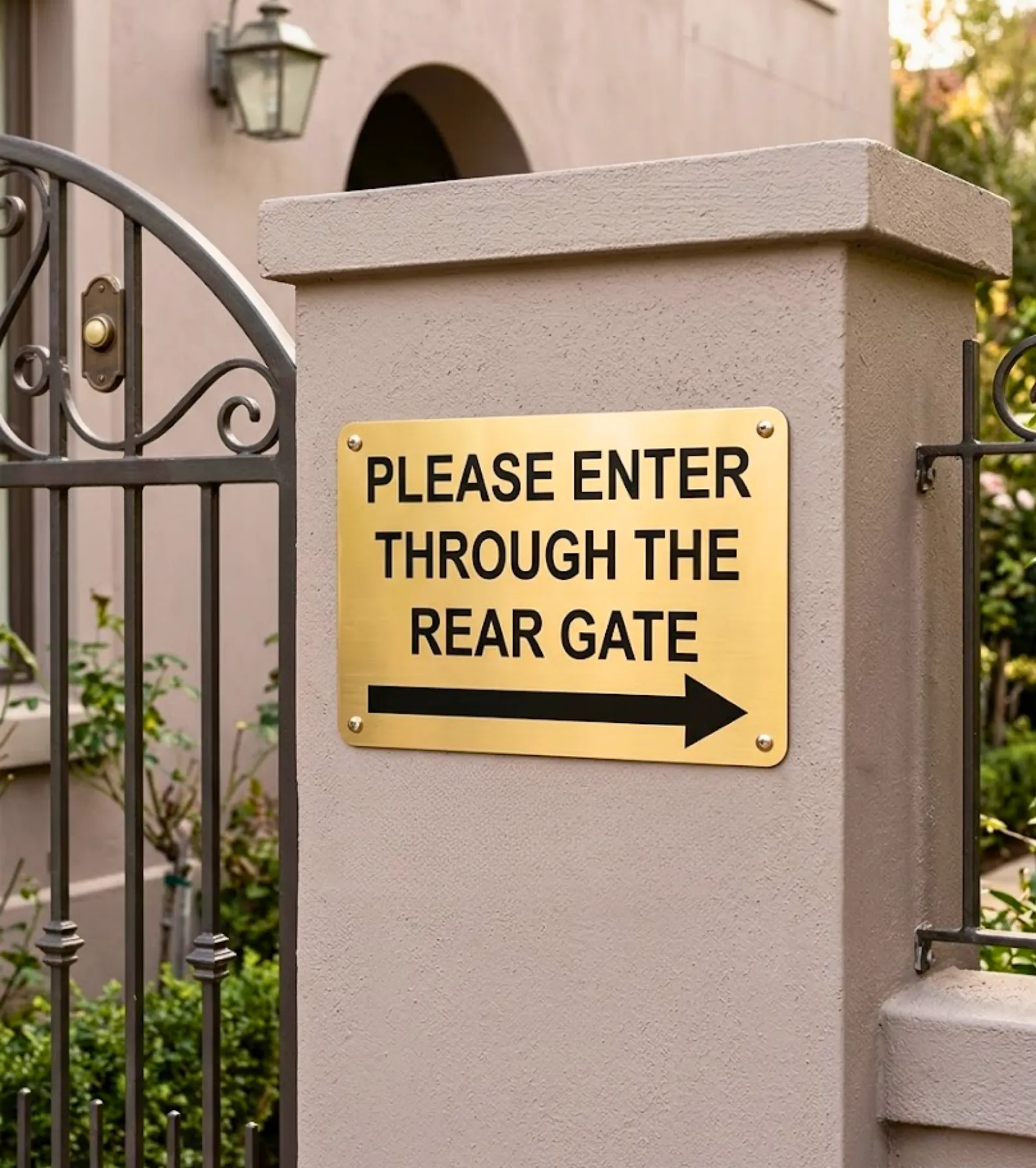 Acrylic Gate Sign