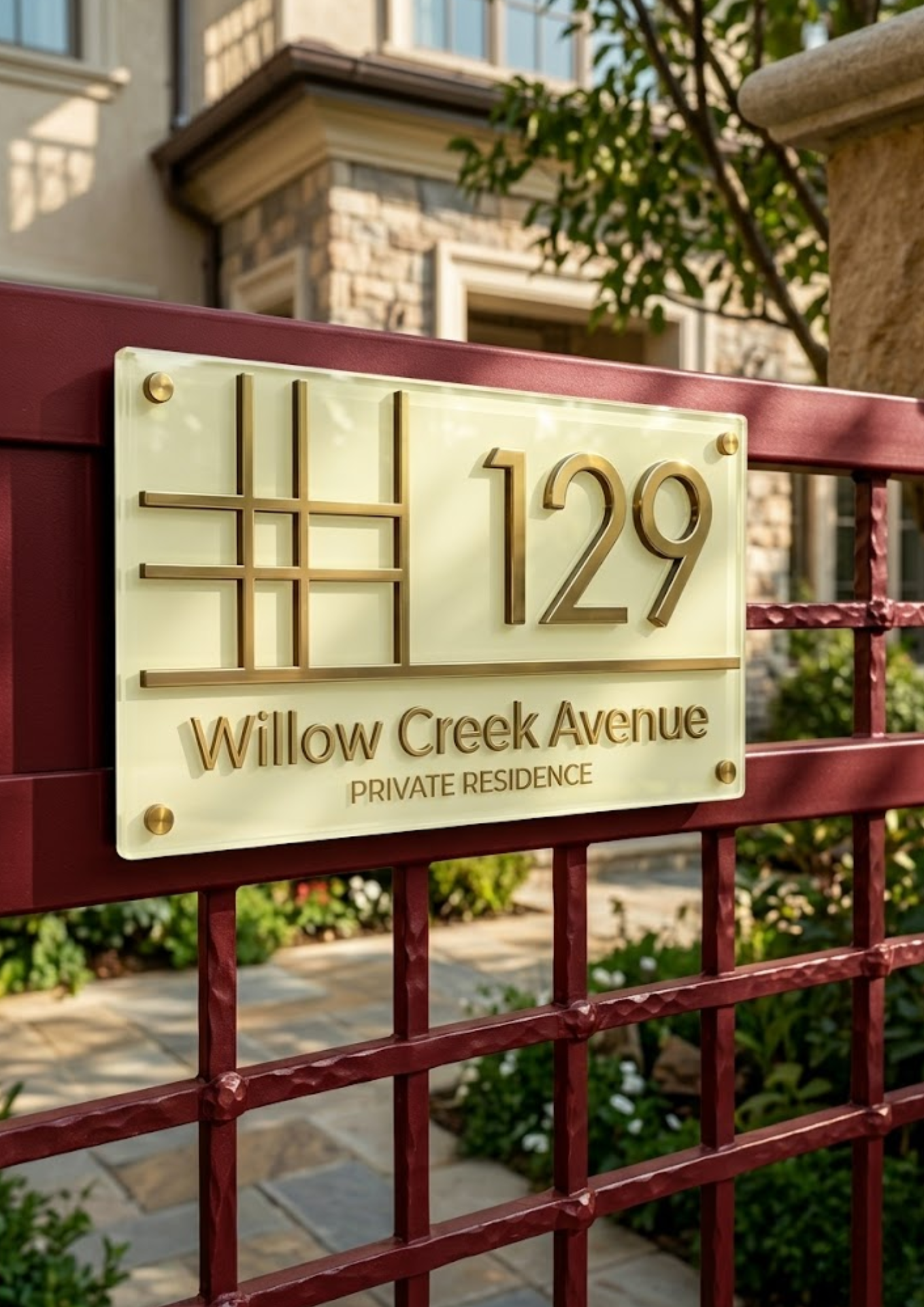 Acrylic Gate Sign