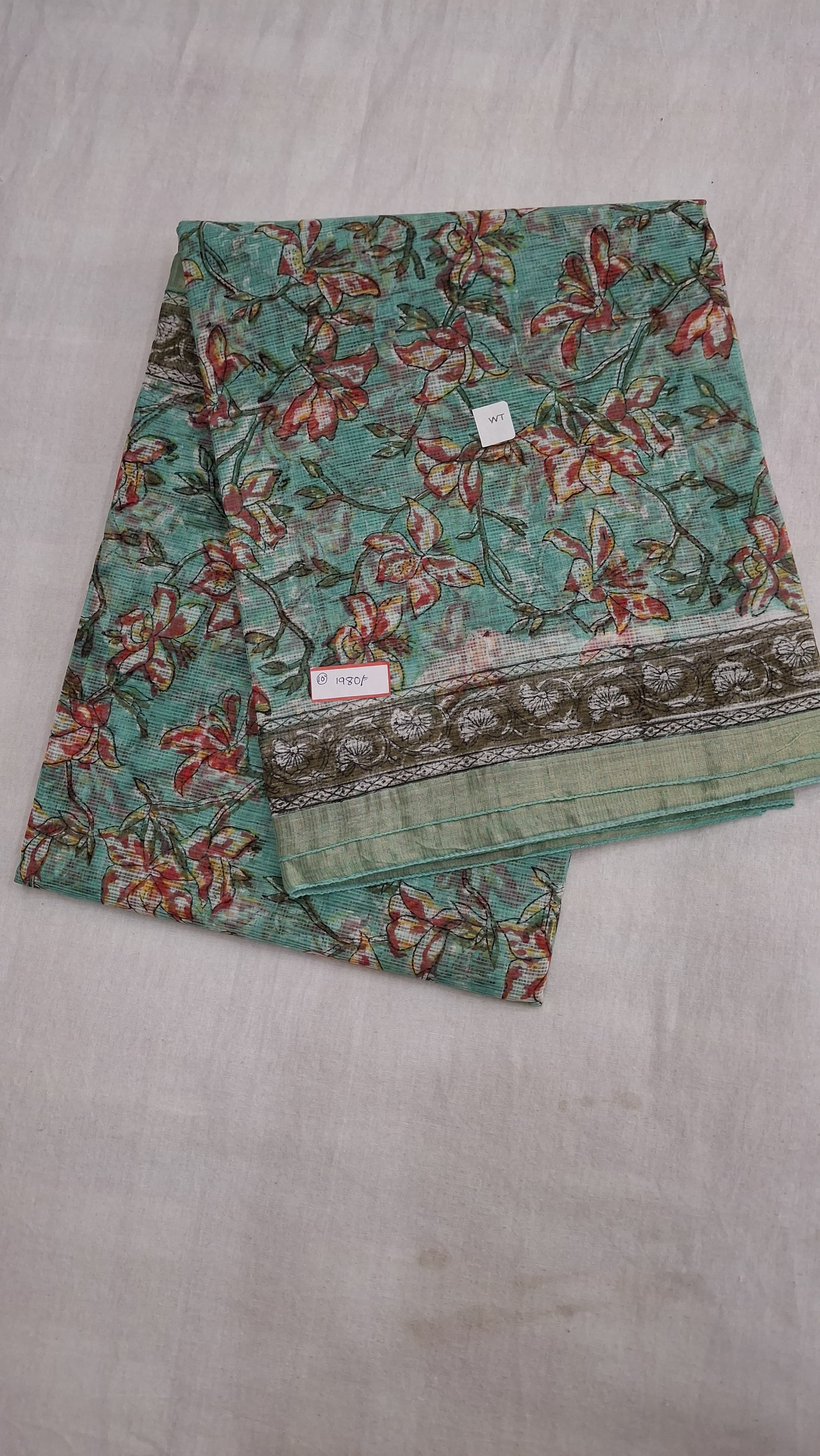 Floral Print Cotton Saree