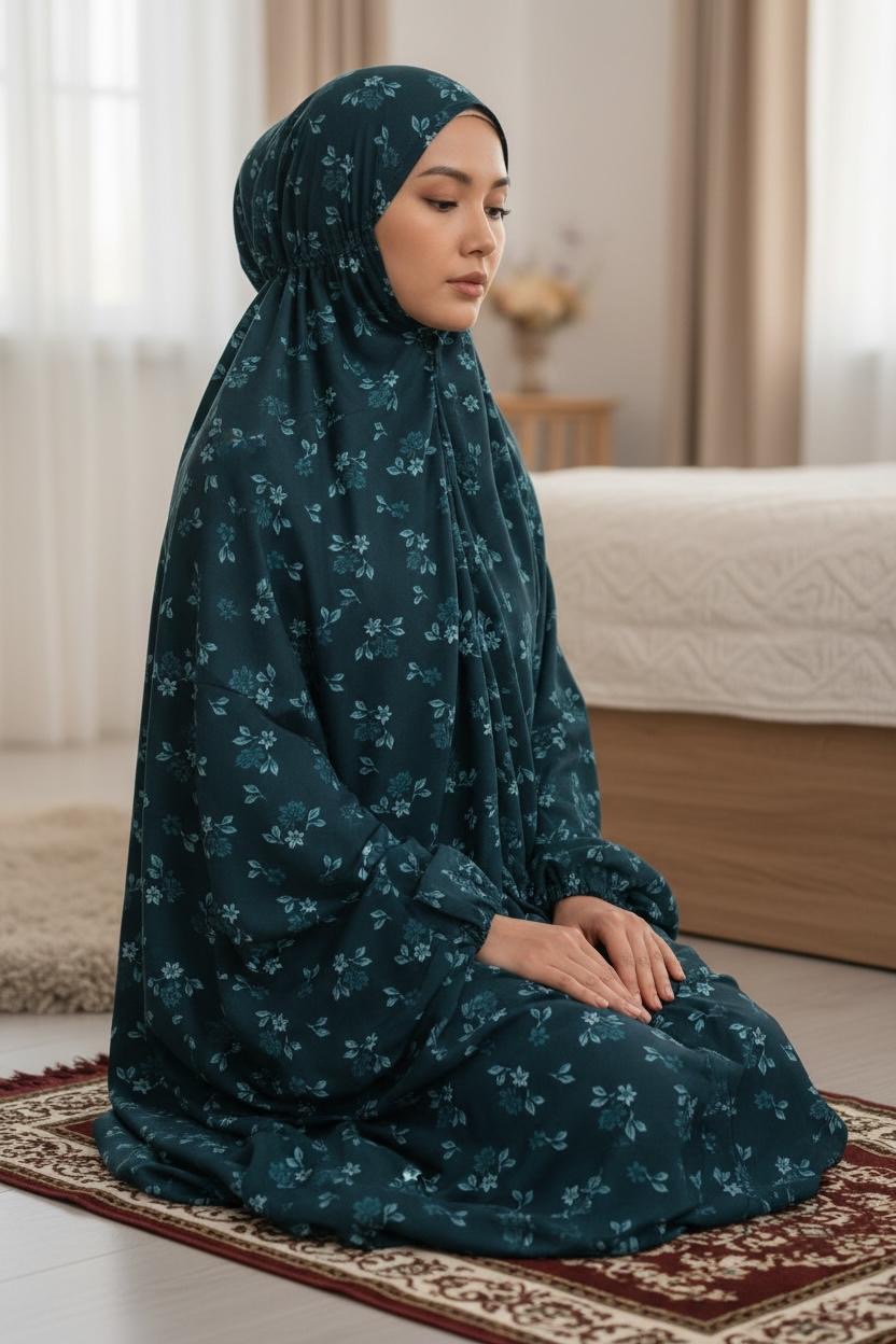 Full Sleeve Namaz Chaddar- Dark Green