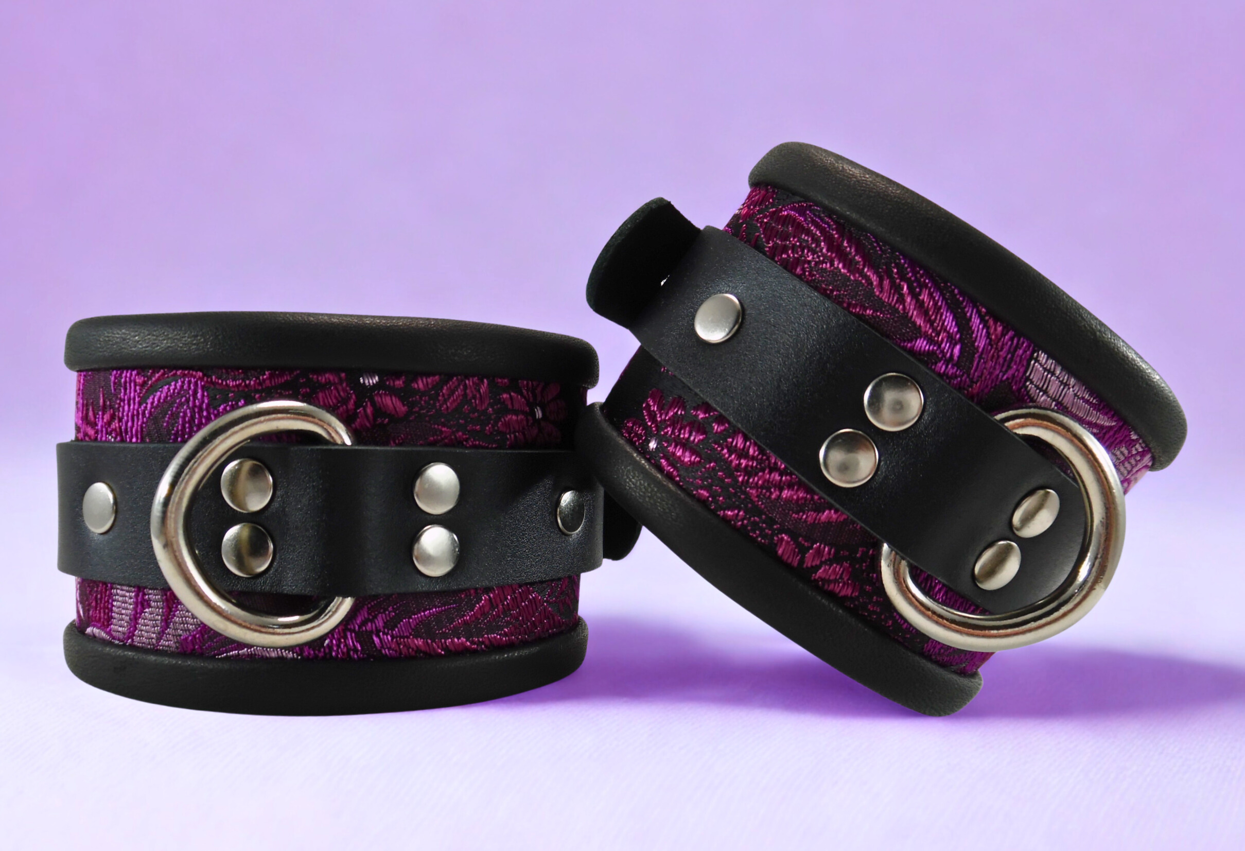  Fuchsia Brocade Wrist & Ankle Set