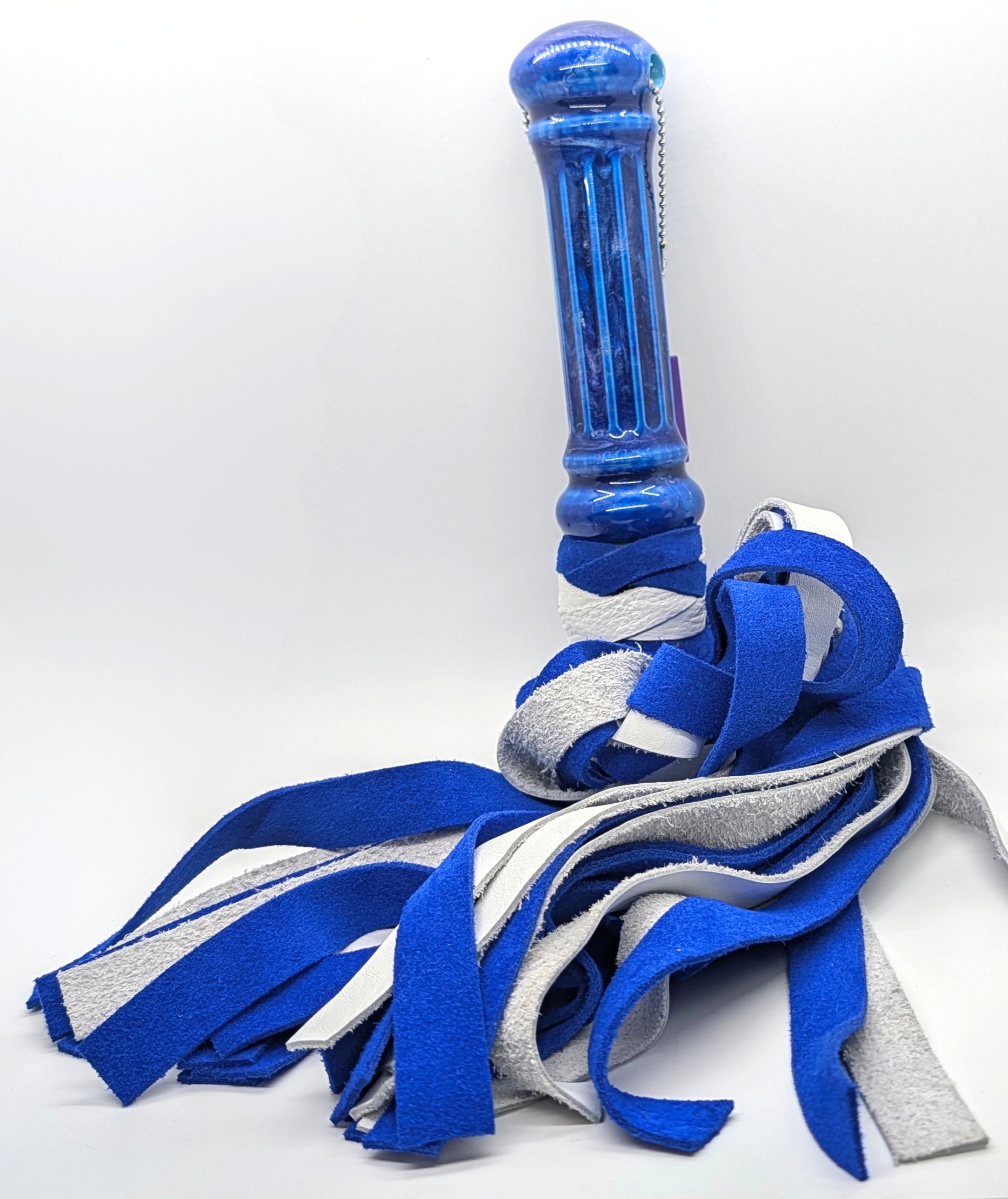 The Denim Swirl Leather Flogger