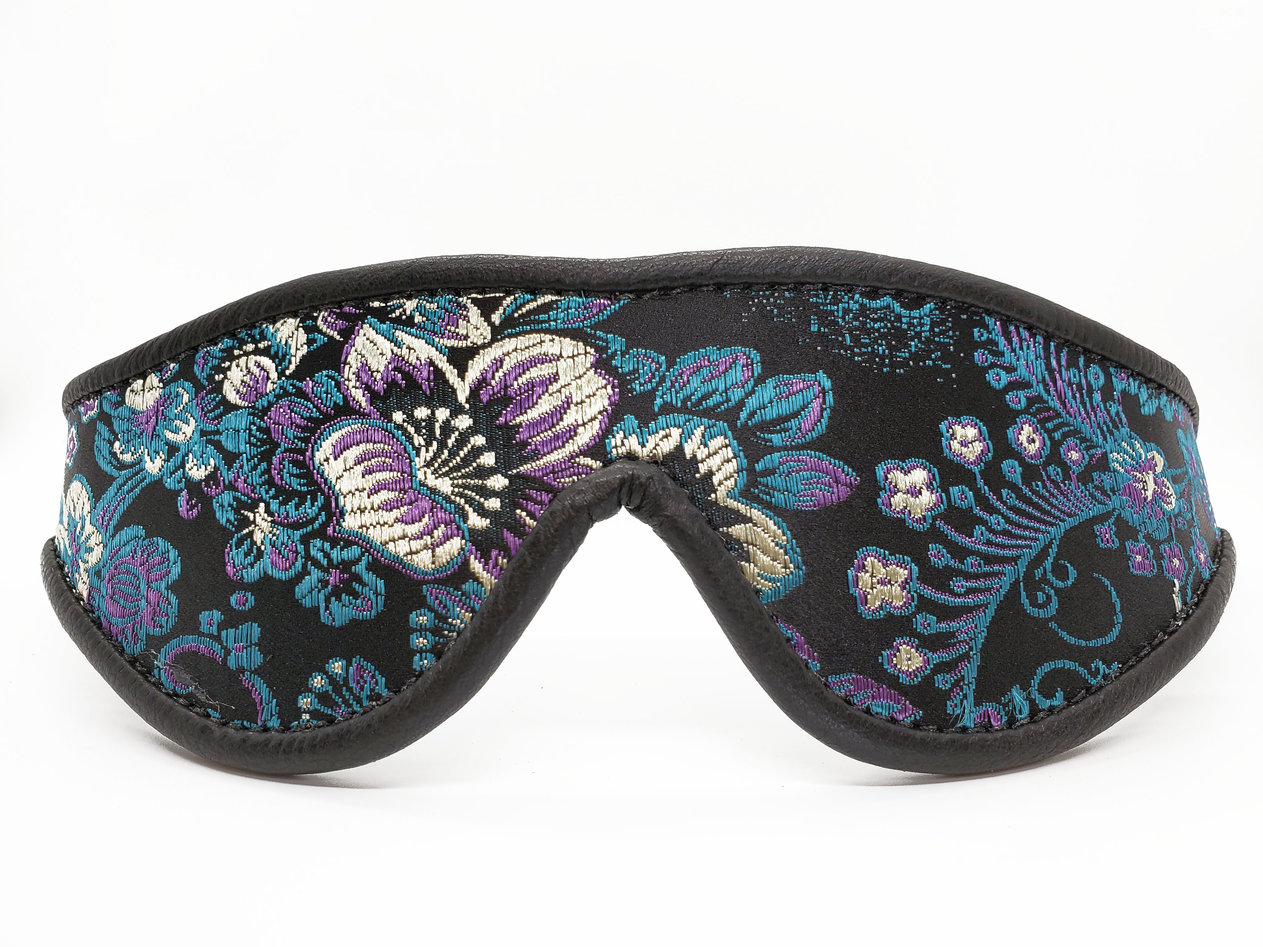 Blue Purple Brocade Blindfold