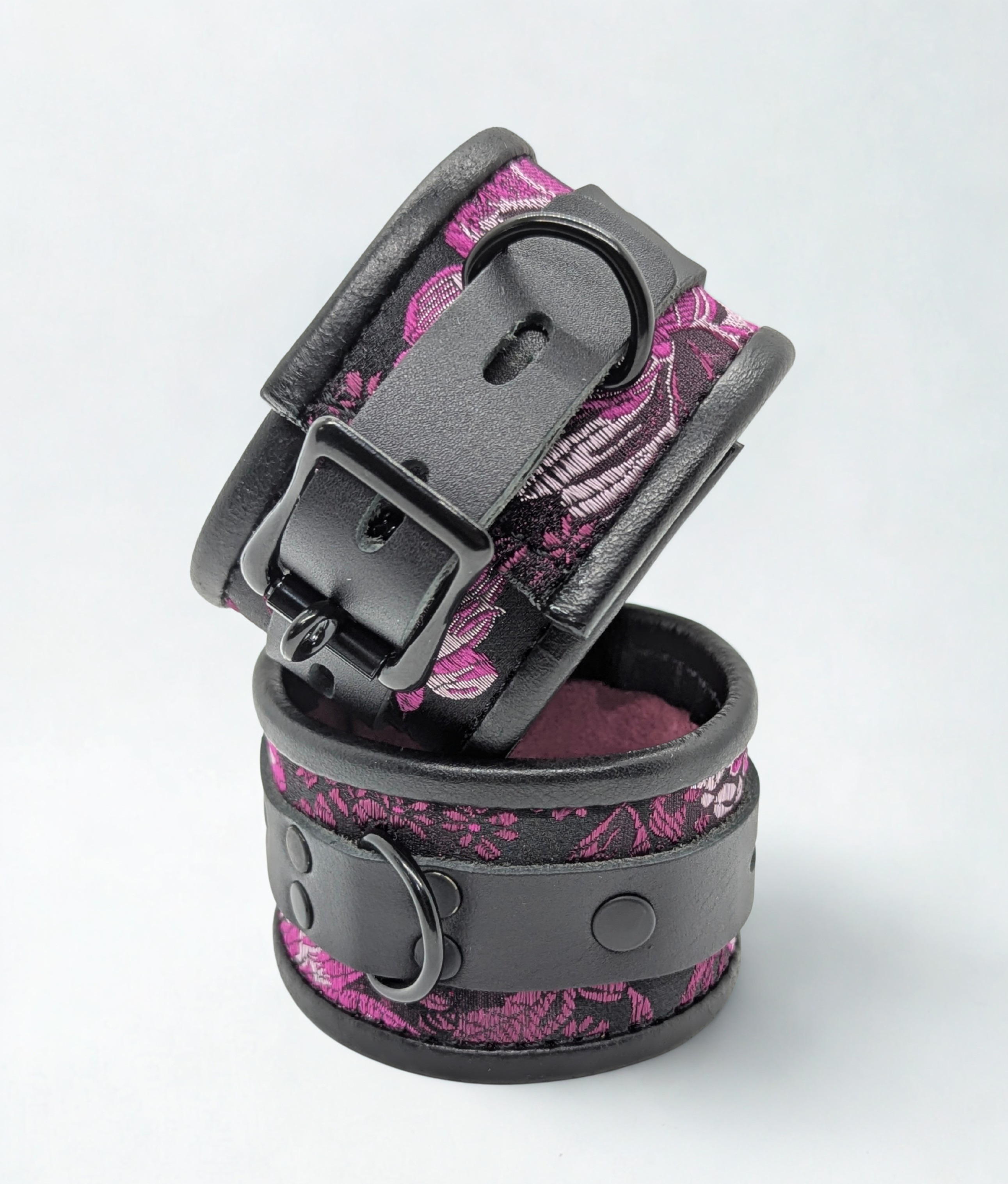  Fuchsia Brocade Wrist Cuffs
