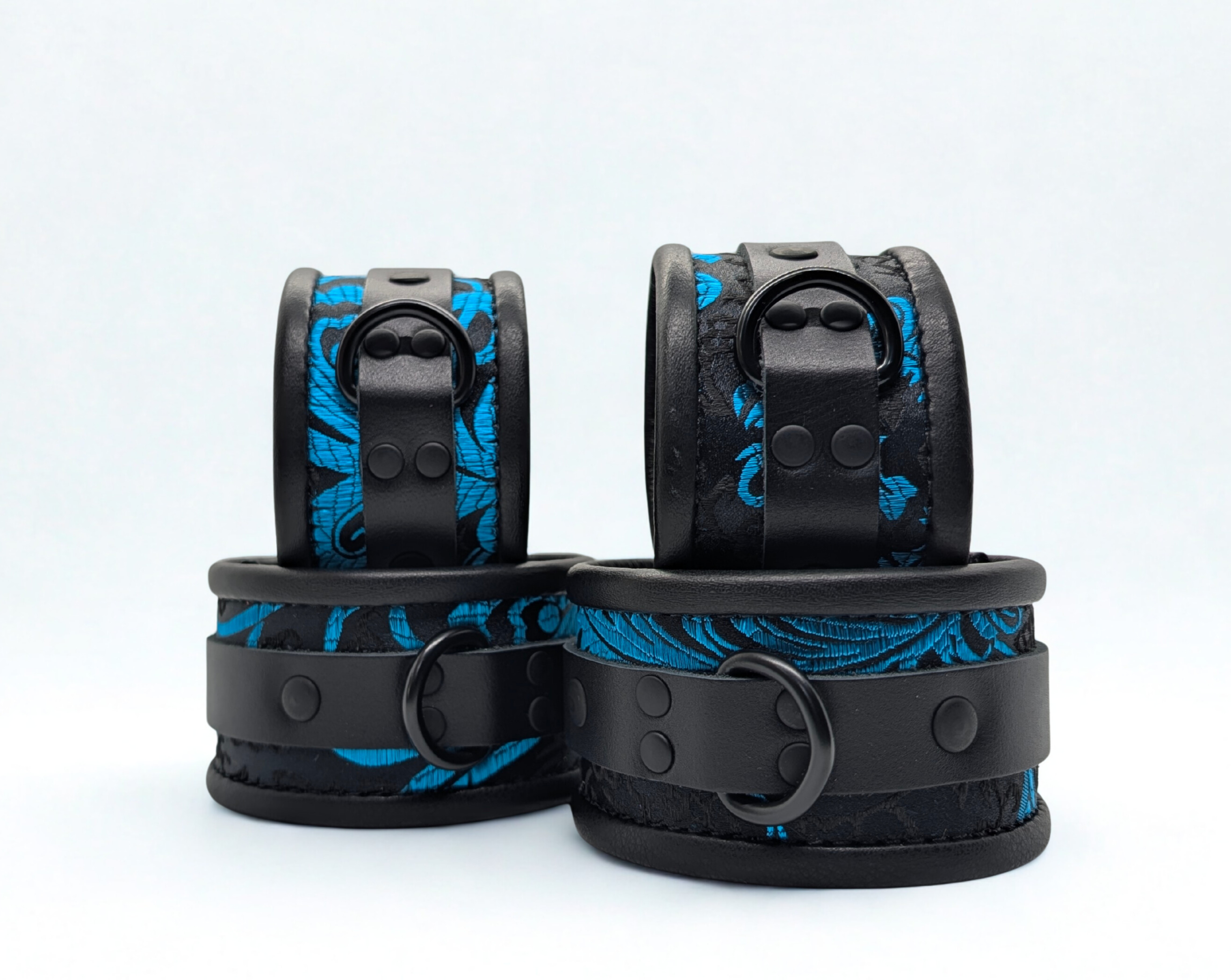 Blue Feather  Brocade Wrist & Ankle Set