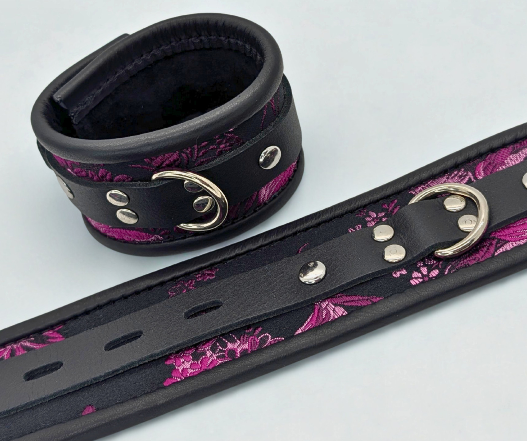 Fuchsia Brocade Wrist Cuffs