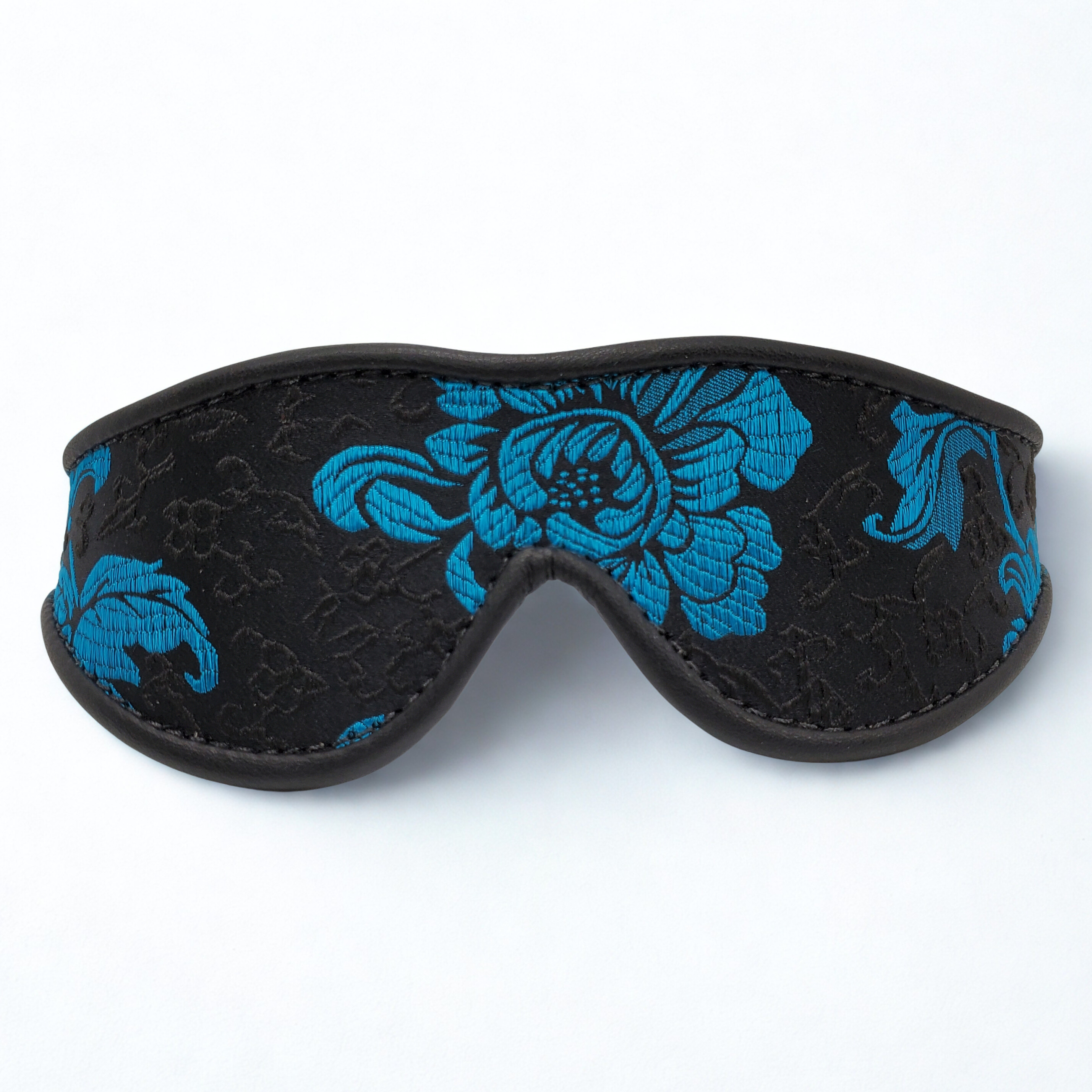 Blue Feather Brocade Blindfold