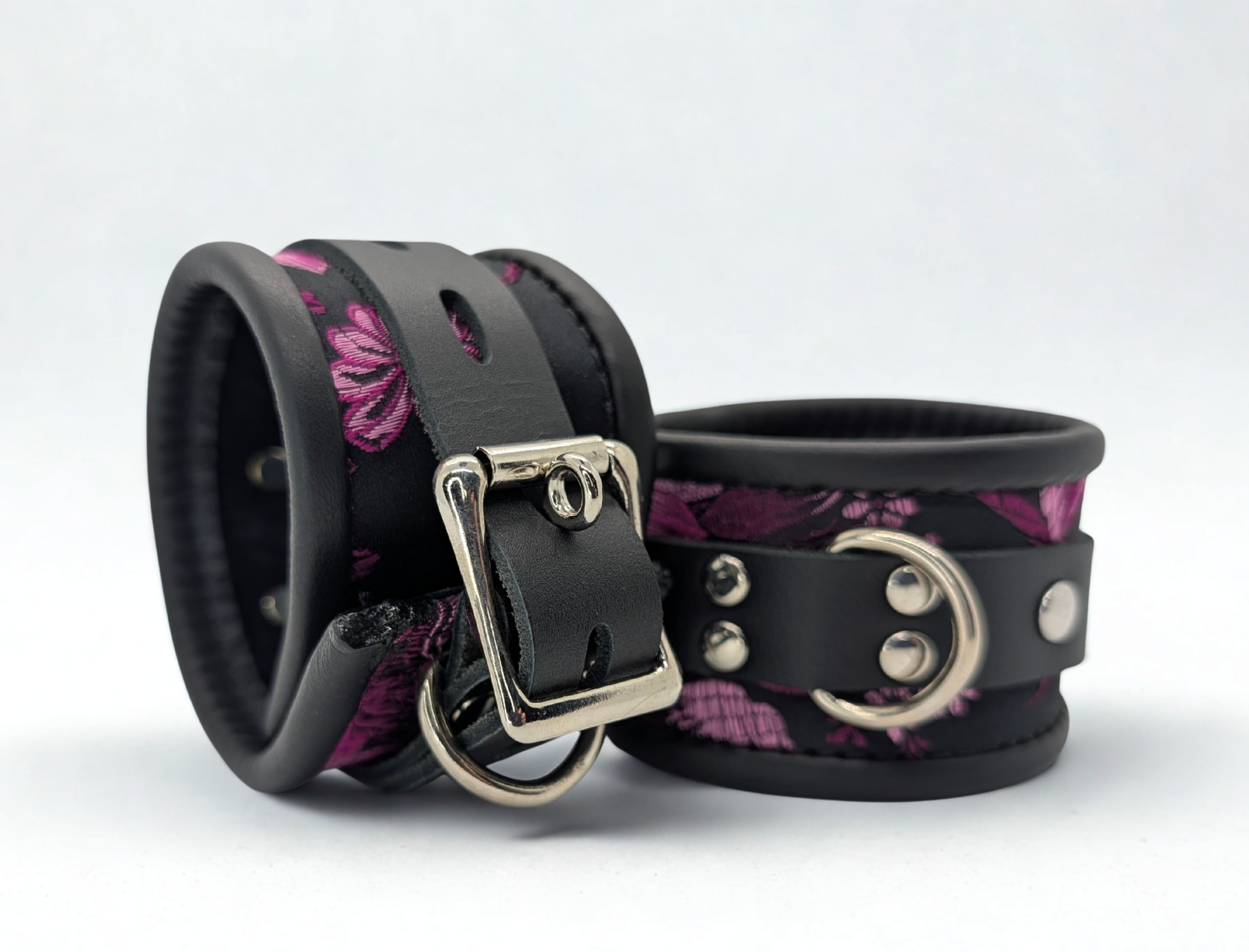 Fuchsia Brocade Wrist Cuffs