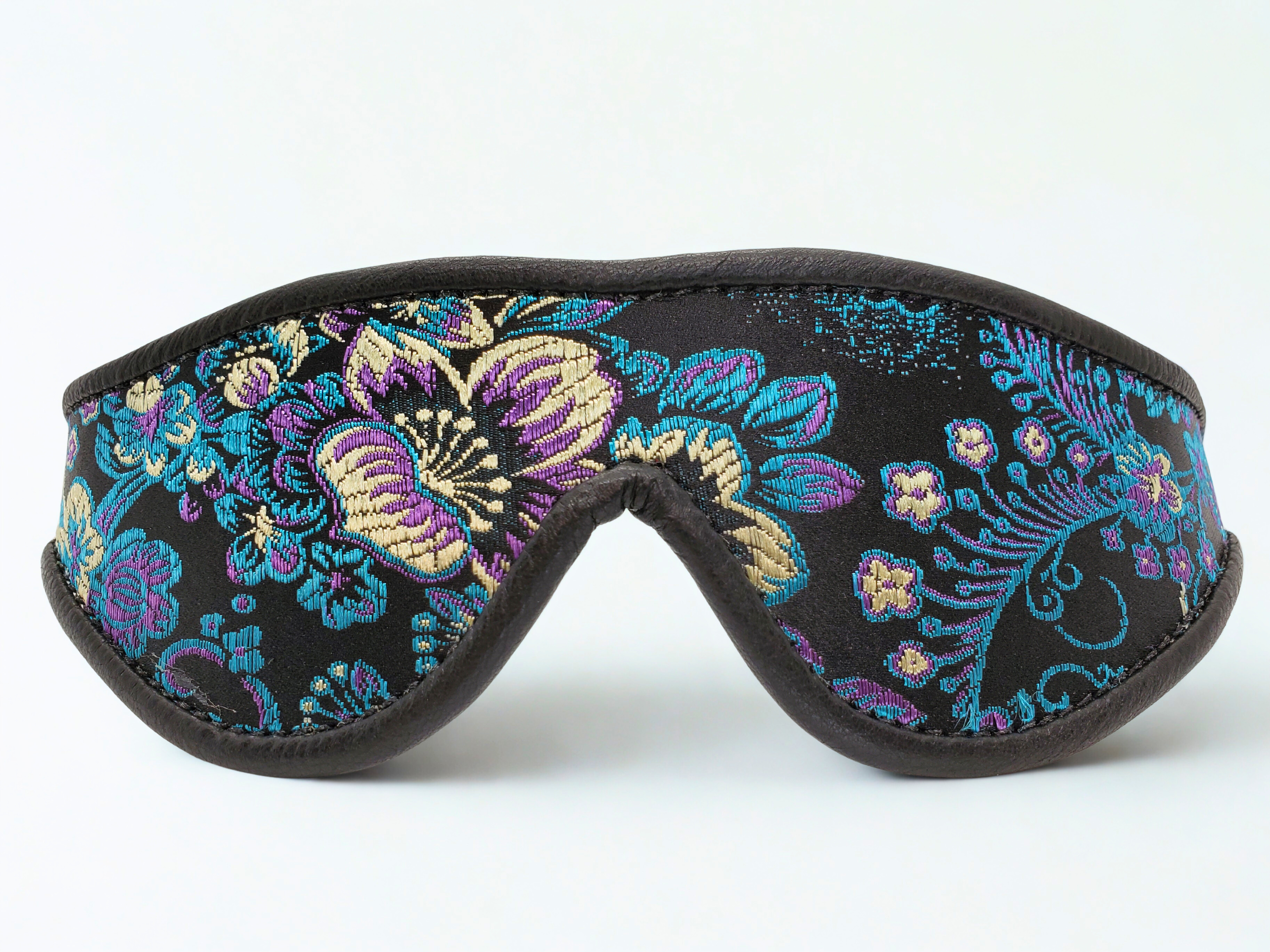 Blue Purple Brocade Blindfold