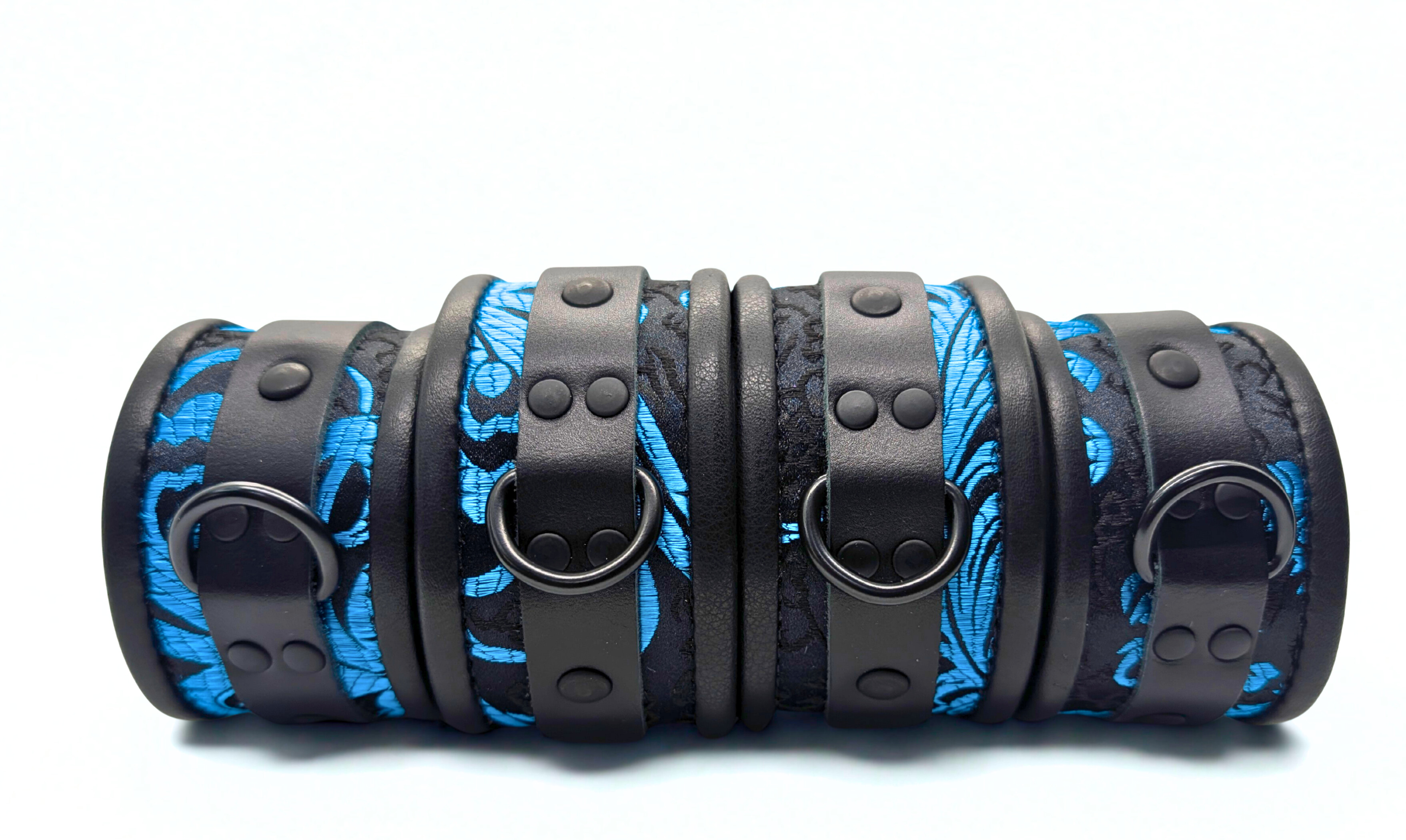 Blue Feather  Brocade Wrist & Ankle Set
