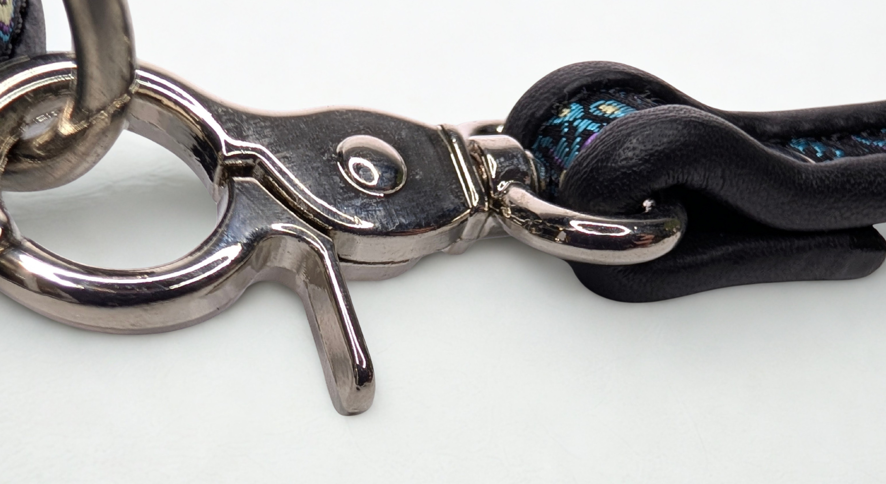 Blue Purple Brocade Double Ended Clip