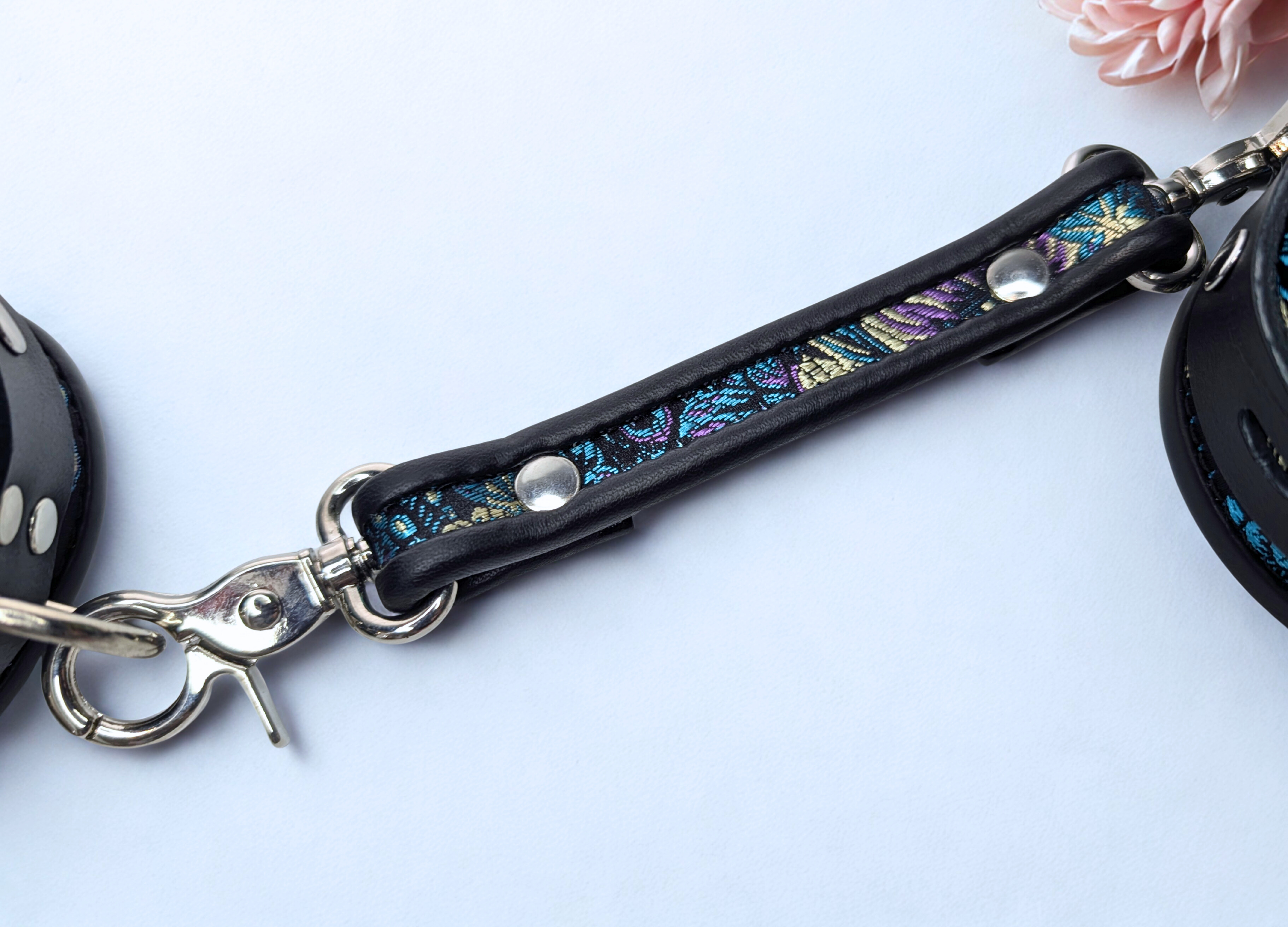 Blue Purple Brocade Double Ended Clip