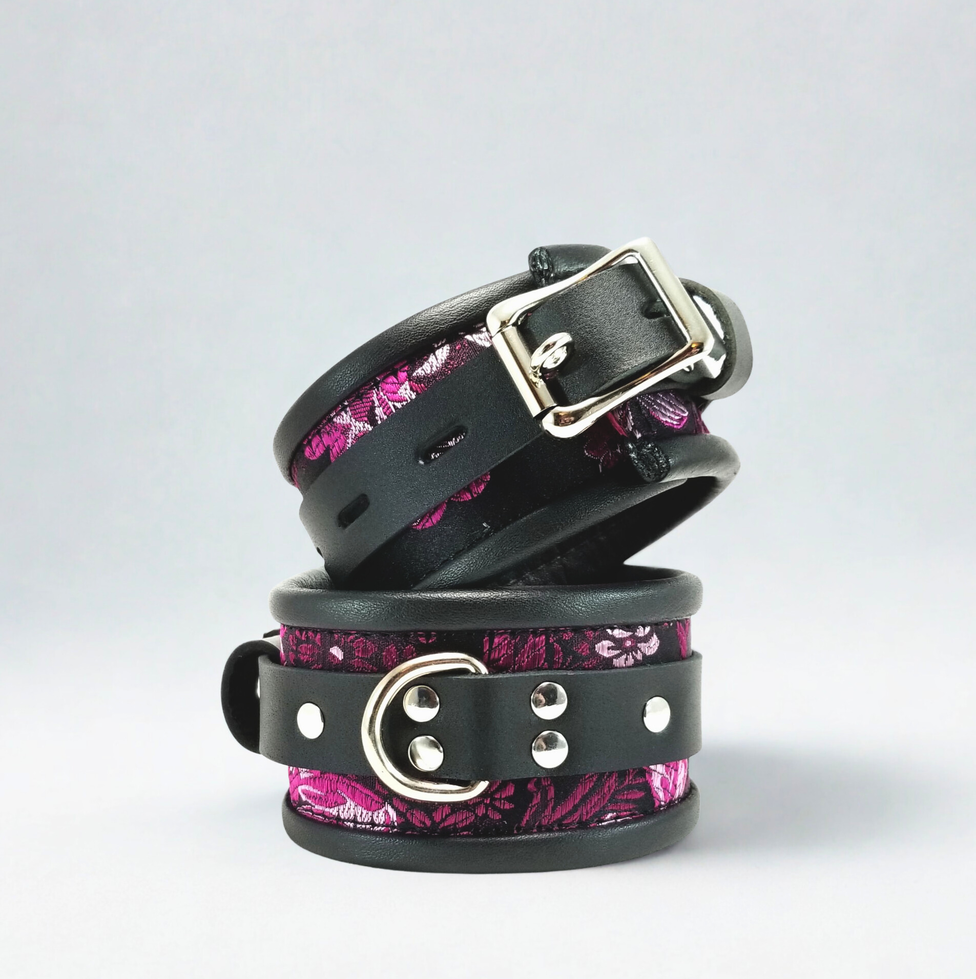  Fuchsia Brocade Ankle Cuffs