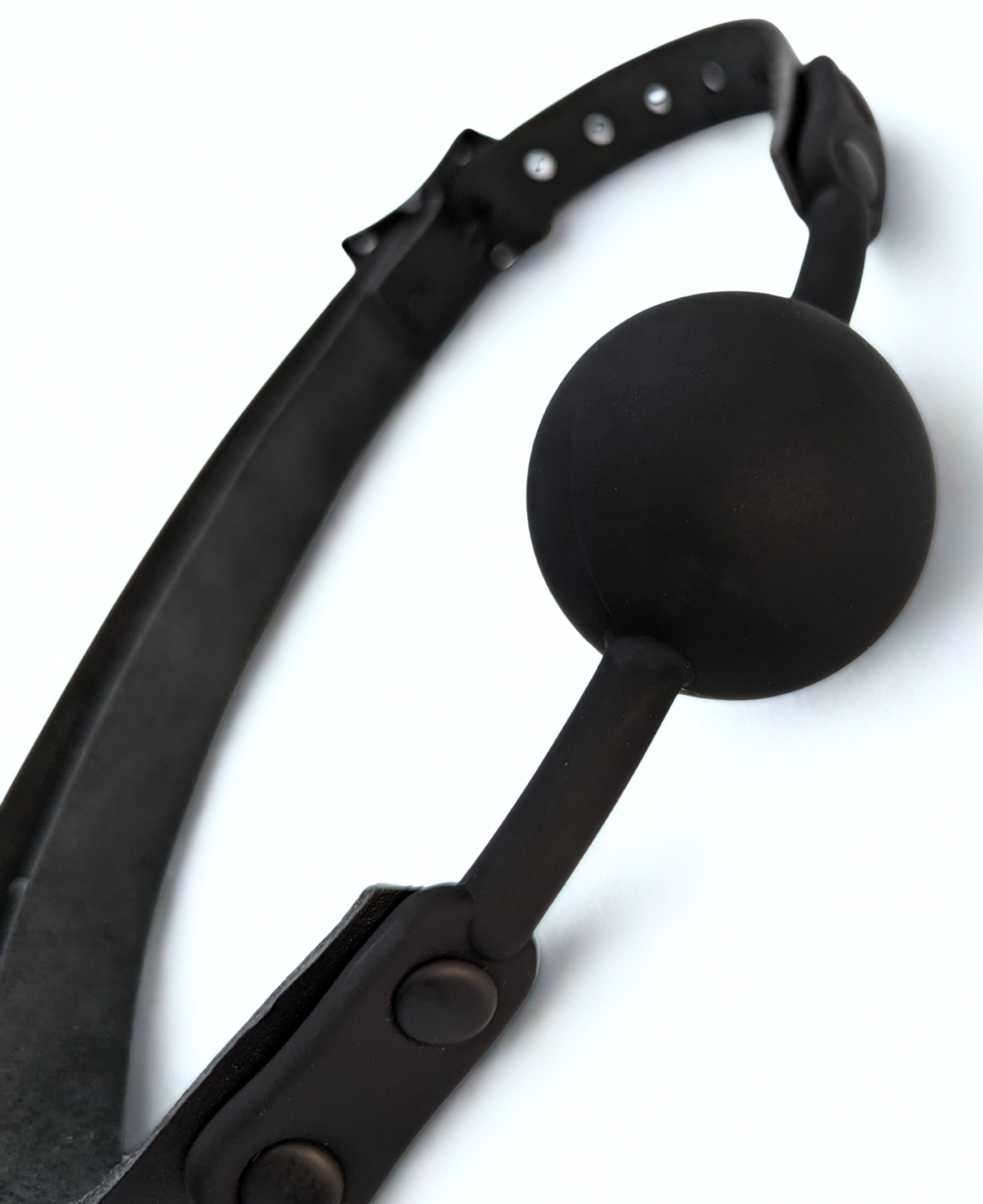 Classic Silicone and Leather Ball Gag without Holes