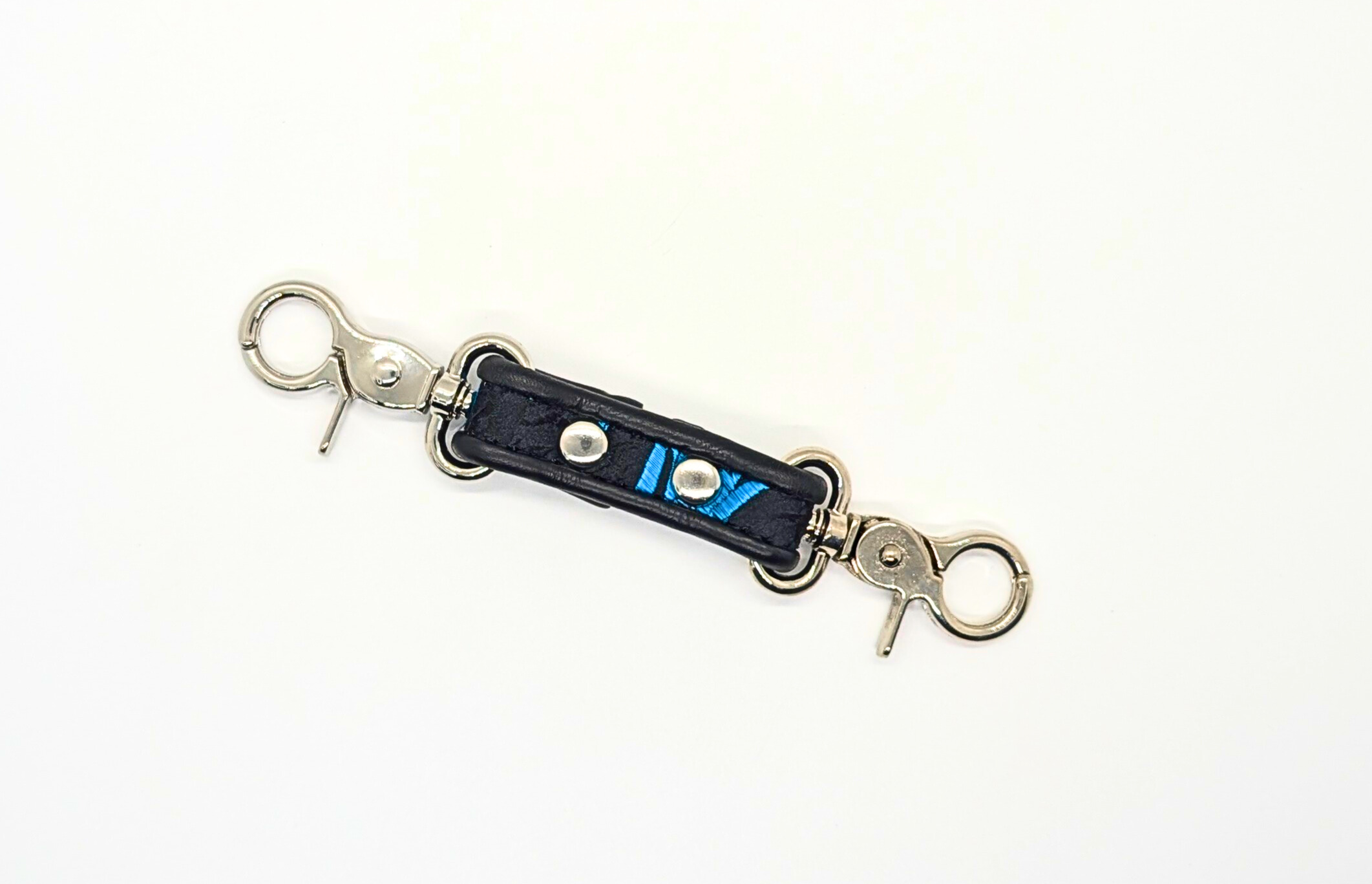 Blue Feather  Brocade Double Ended Clip