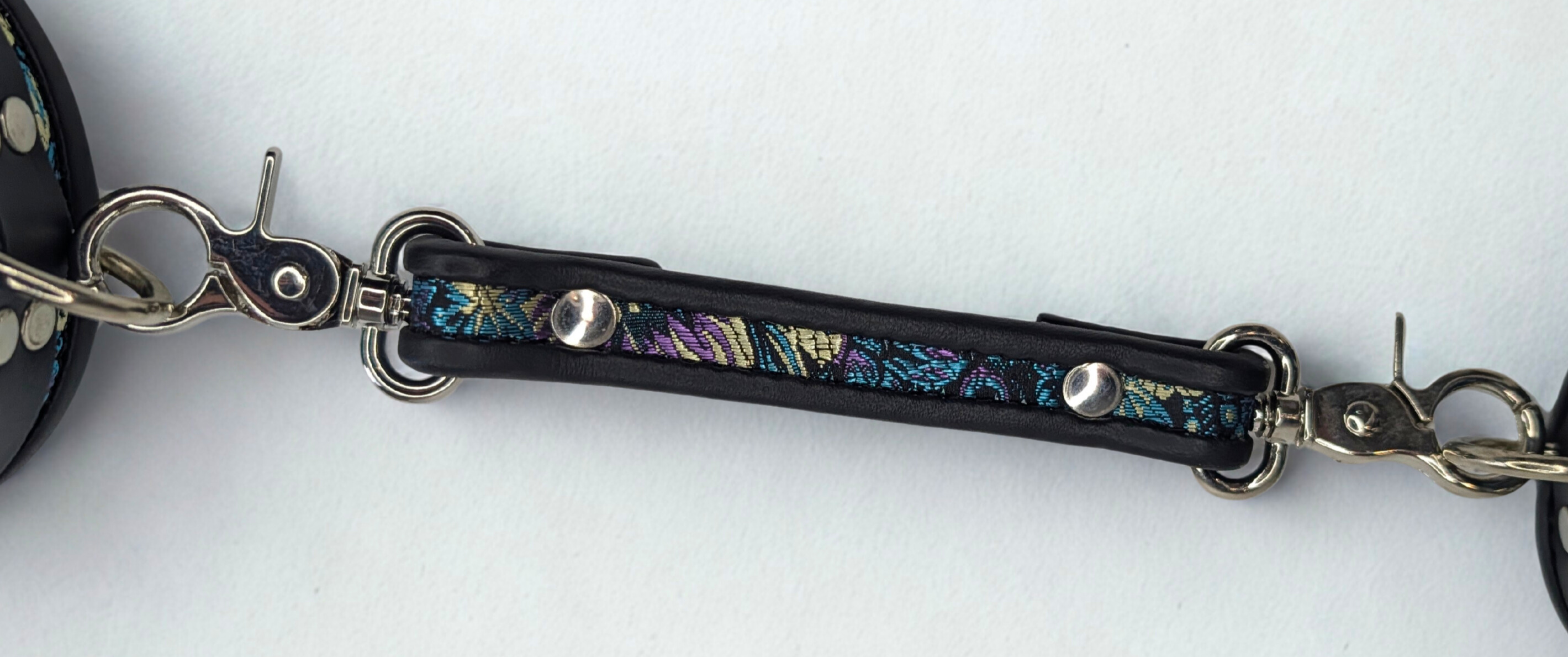 Blue Purple Brocade Double Ended Clip