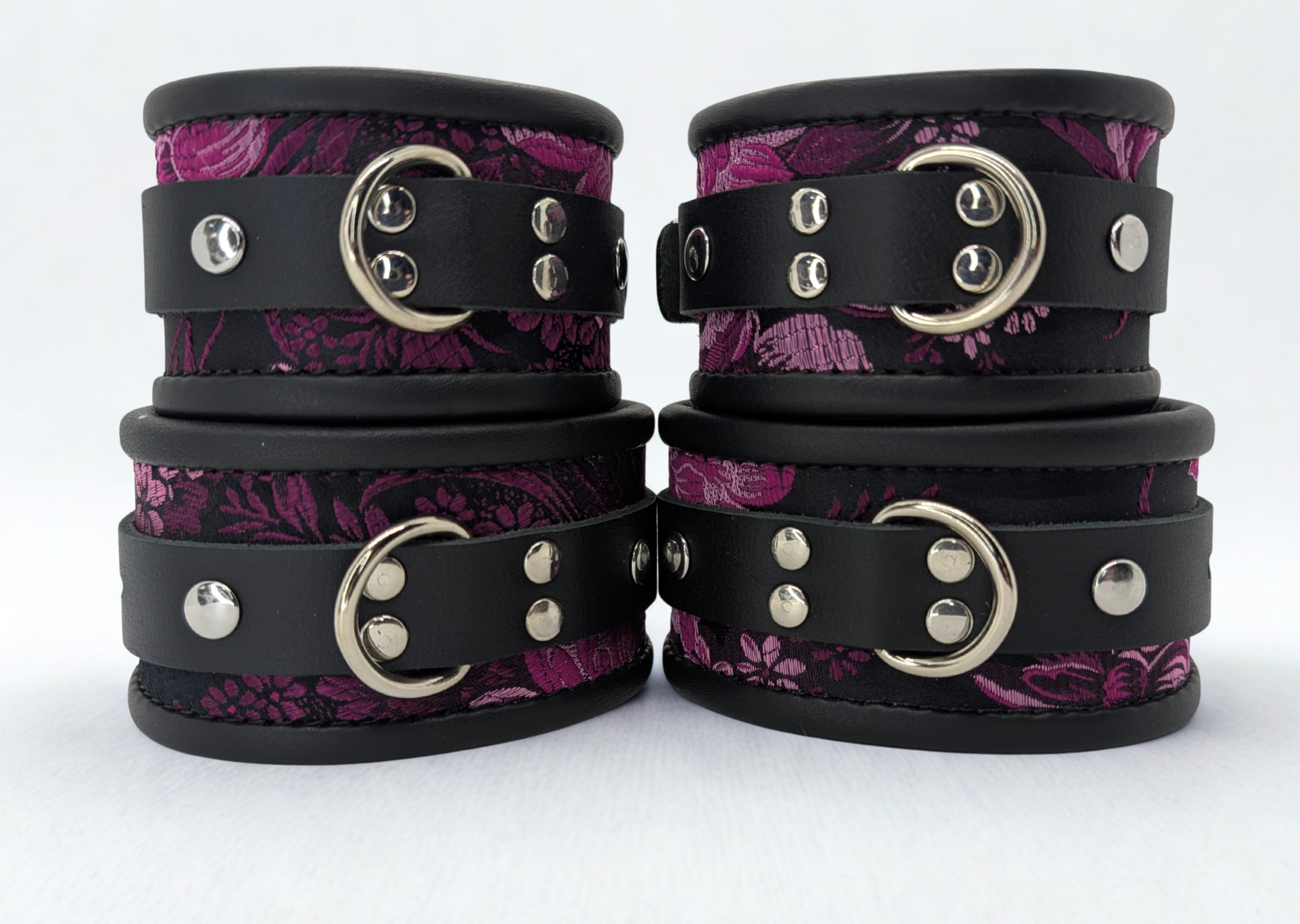  Fuchsia Brocade Wrist & Ankle Set