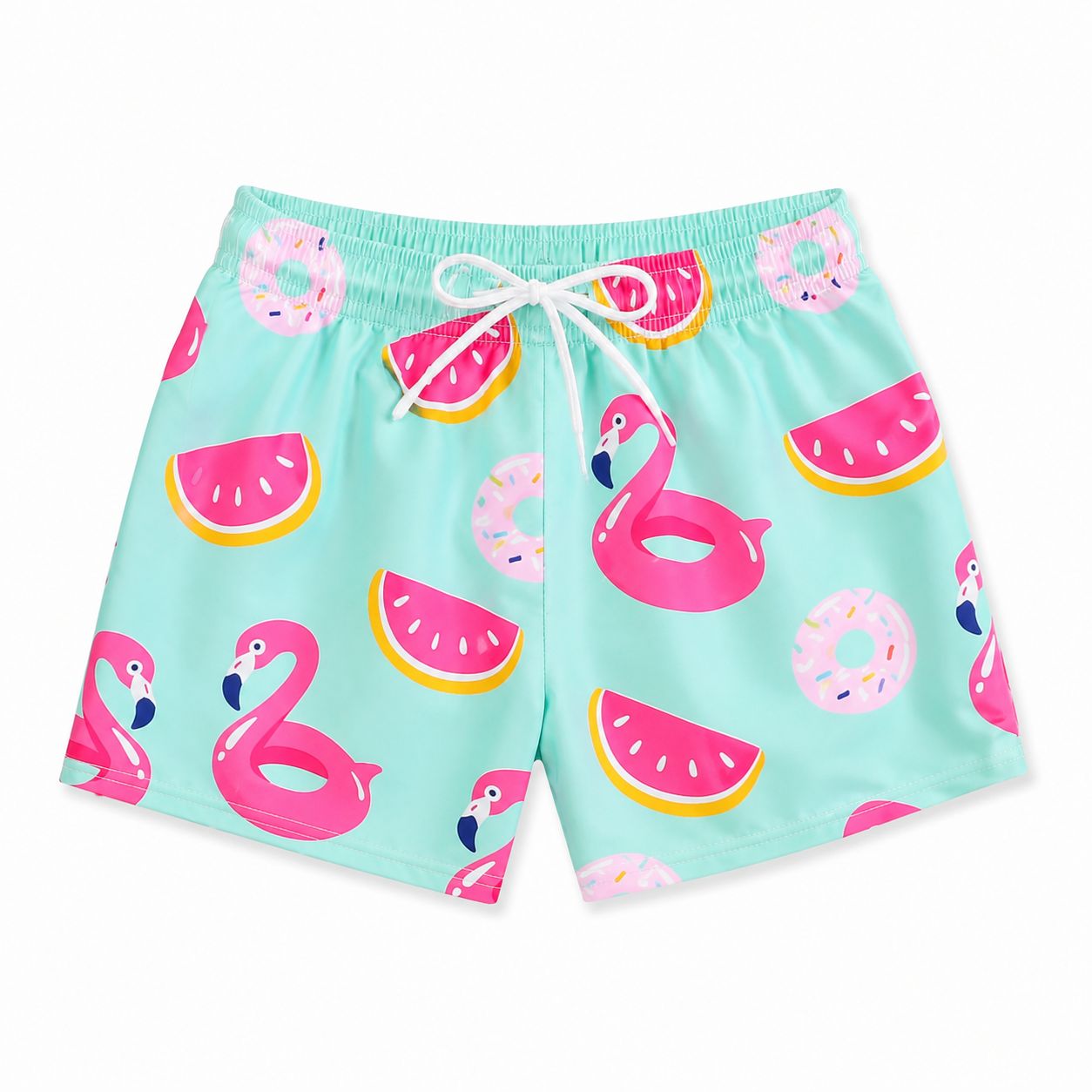 Shorts de baño infantiles flamencos