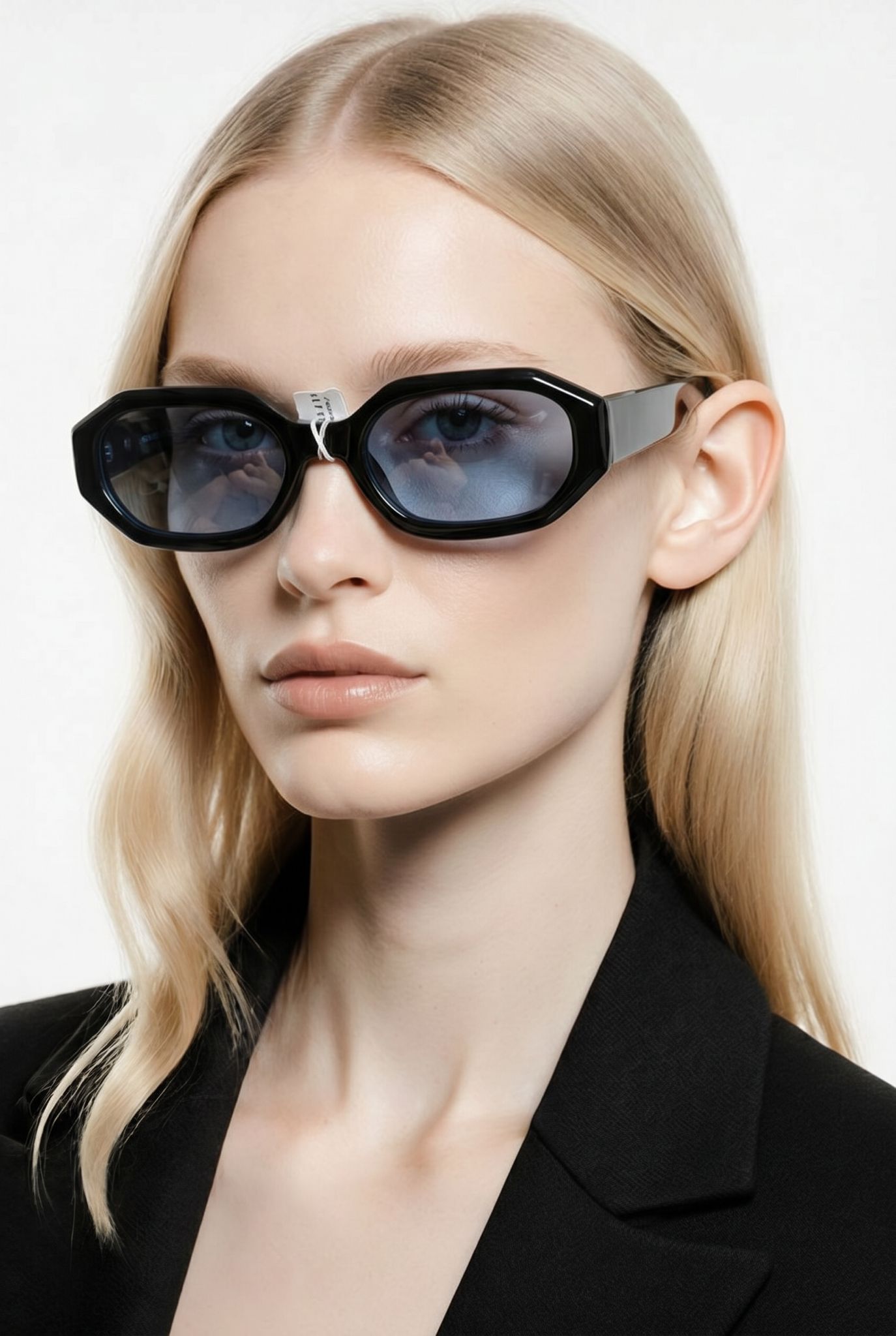 Gafas de sol geométricas negras